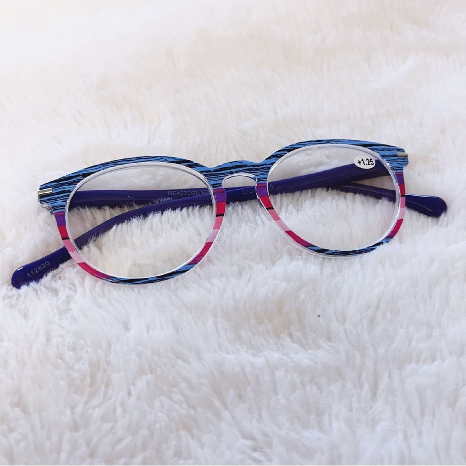 Other Zoe Blue Multi-Color Round Reader Glasses Size ONE SIZE - 3 Thumbnail