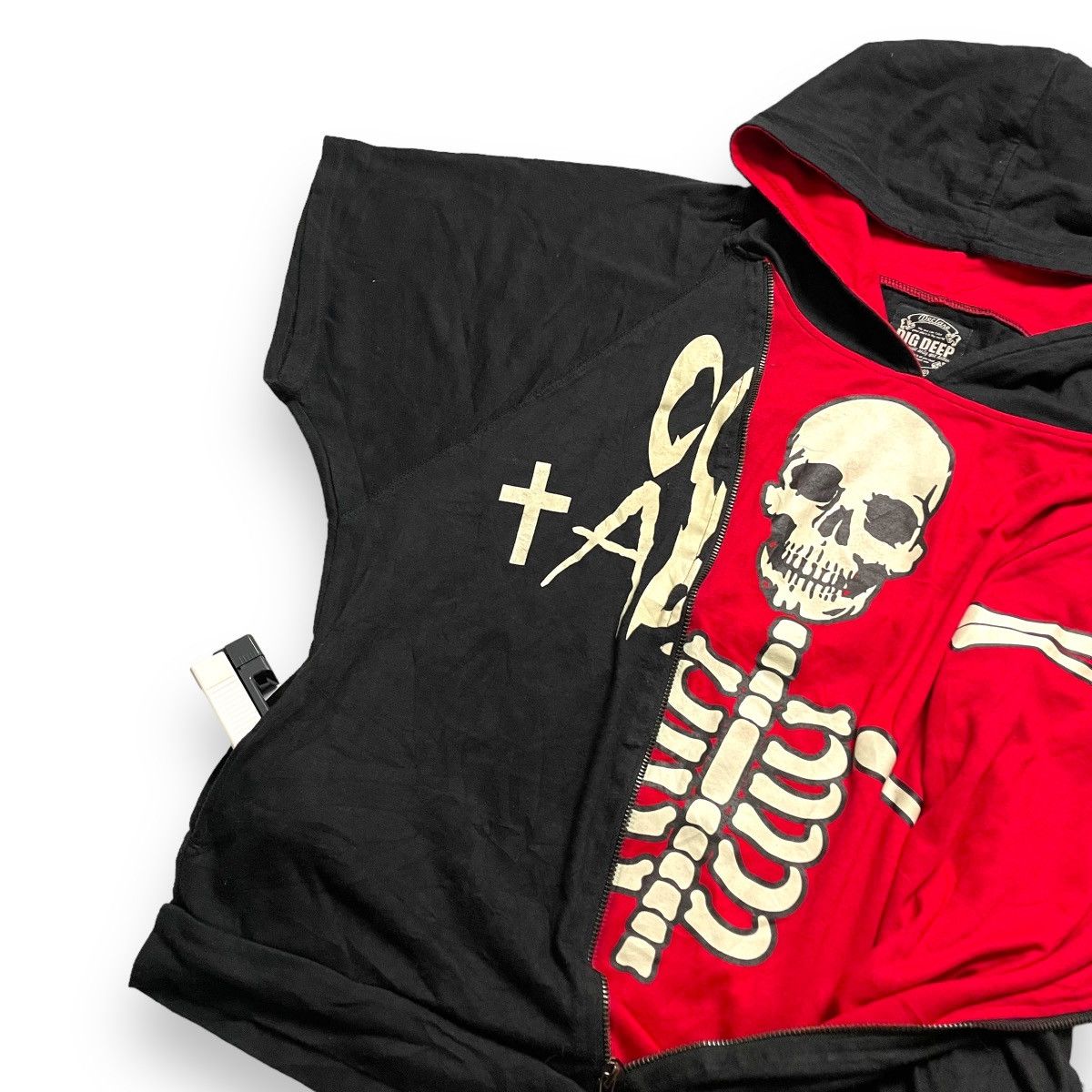 Japanese Brand 🇯🇵 DIG DEEP SKULL SKELETON SHORT SLEEGE HOODIE SWEATER JACKET Size US L / EU 52-54 / 3 - 4 Thumbnail