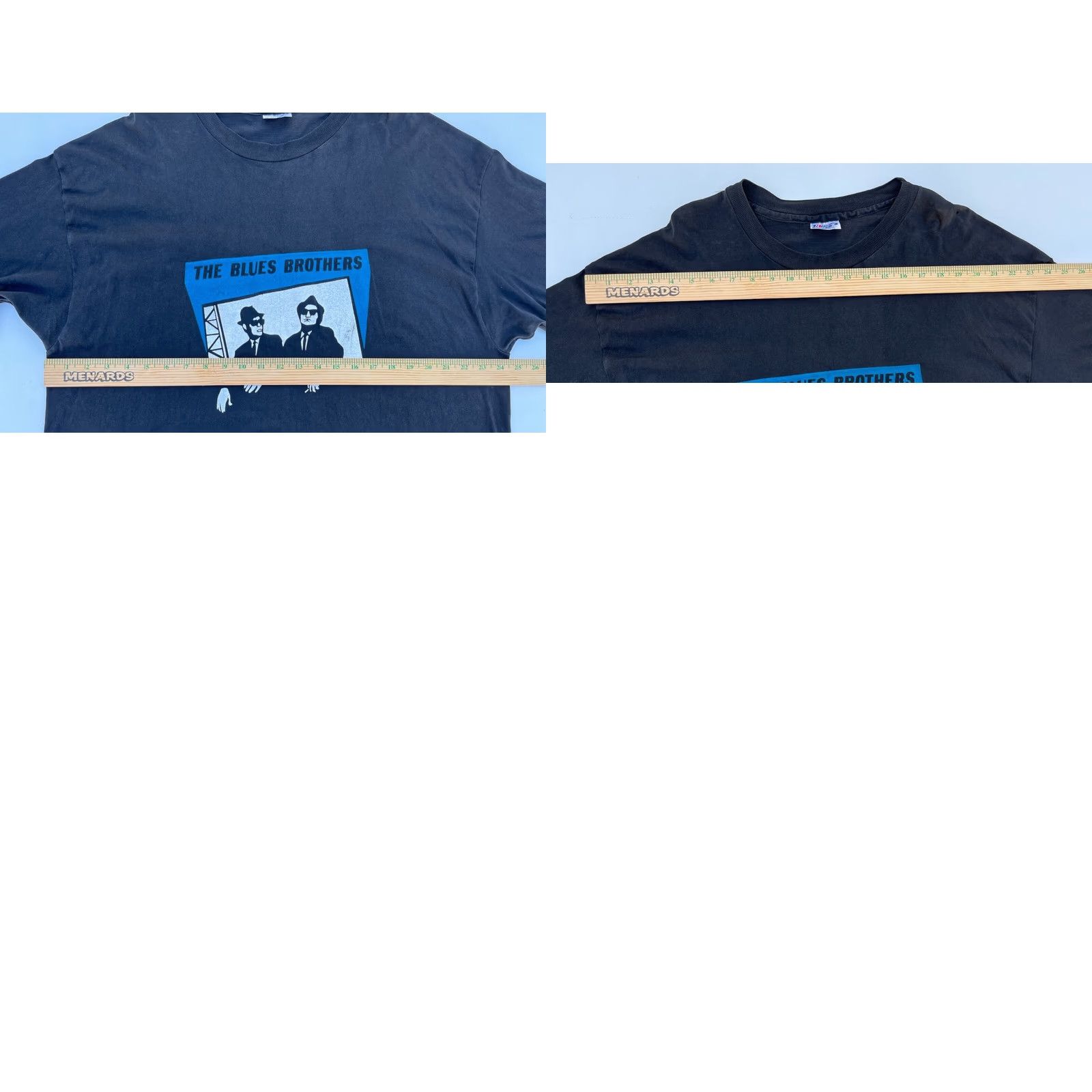 Hanes VINTAGE Hanes Beefy-T T-Shirt Mens 2XL Black 90s Blues Brothers Cotton Short Sleeve Crew Neck 100% Pre-Shrunk Size US XXL / EU 58 / 5 - 8 Thumbnail