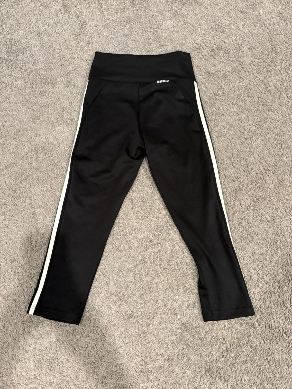Adidas Adidas Black & white leggings W/ Signature stripes Size 27" / US 4 / IT 40 - 4 Thumbnail