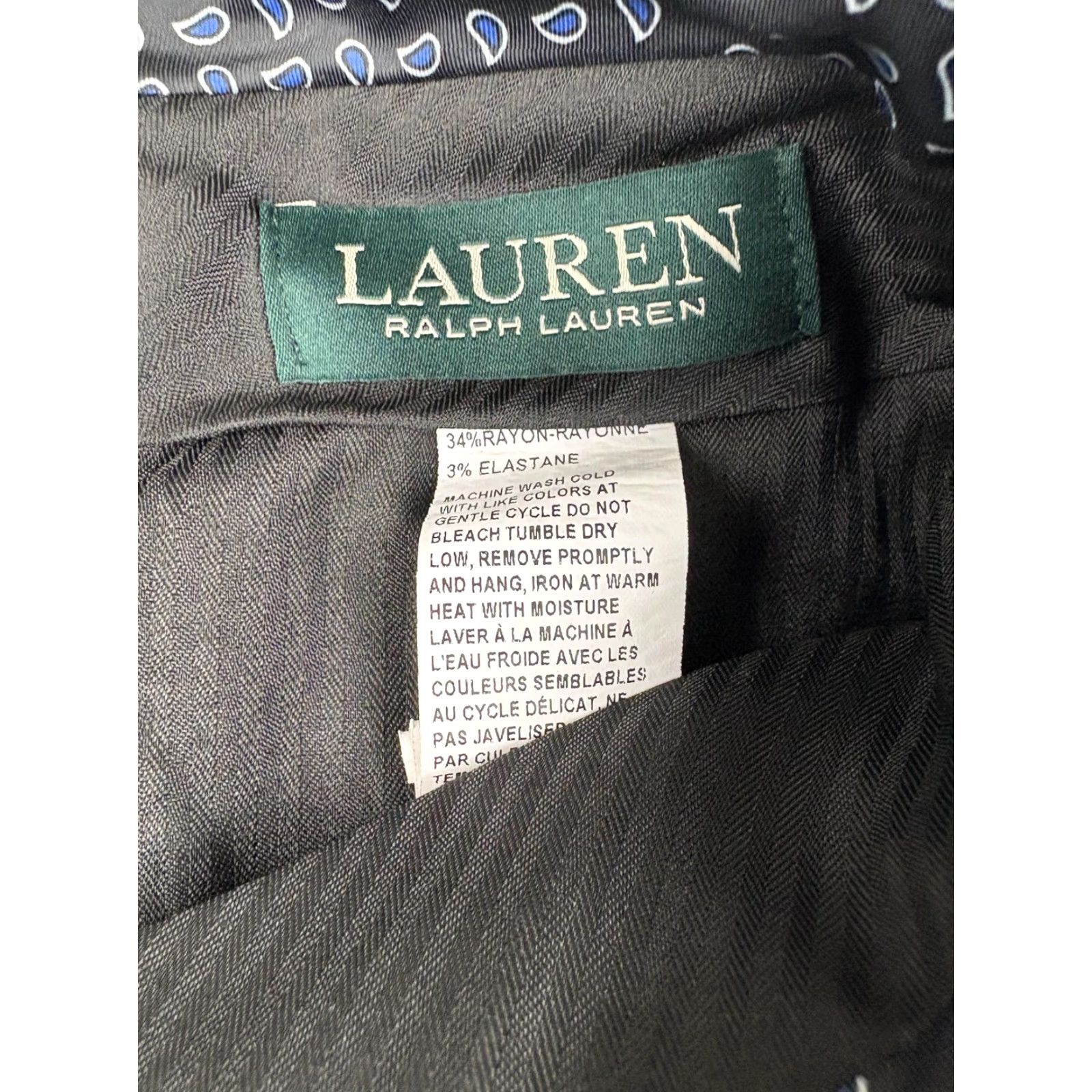 Ralph Lauren Lauren Ralph Lauren Mens Pants 32x30 Gray Dress Slacks Classic Trouser Stretch Size US 32 / EU 48 - 5 Thumbnail