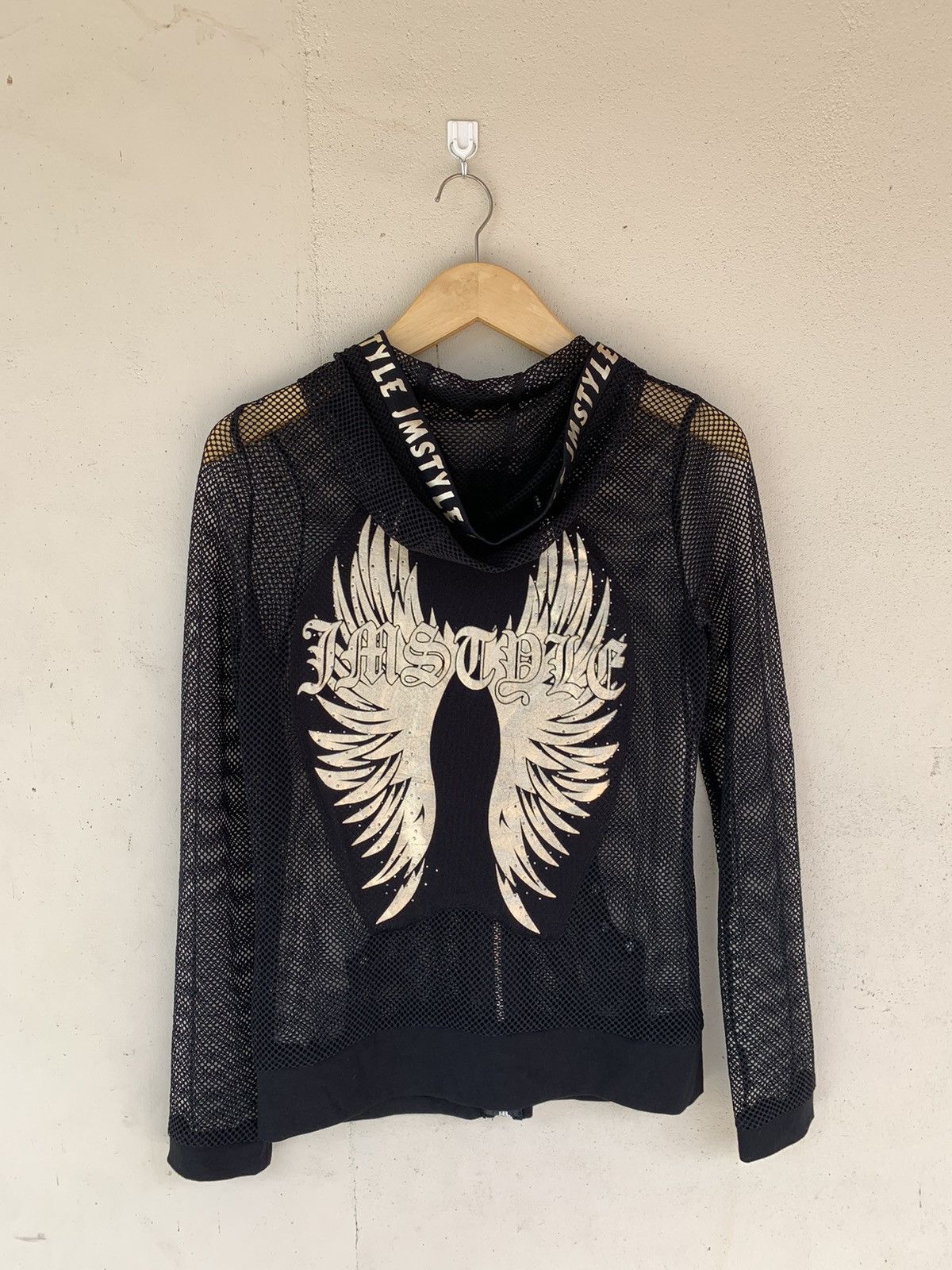 If Six Was Nine × In The Attic × KMRii 2000s Y2k Fishnet Hoodies JM style Size US M / EU 48-50 / 2 - 2 Thumbnail