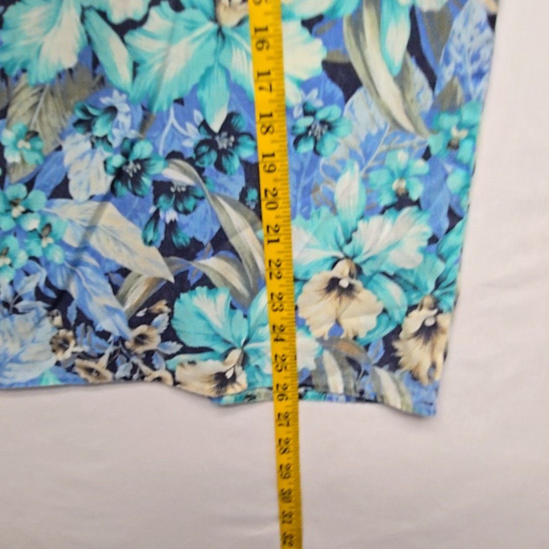 Vintage Vintage Bobbie Brooks Hawaiian Shirt Floral Print Blue L Size L / US 10 / IT 46 - 10 Thumbnail