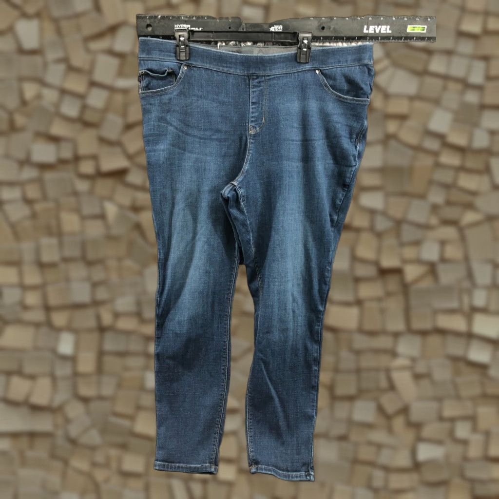 Lee Lee Jeans Skinny Womens Plus 20W Medium Blue Modern Series 20W Lee Premium Classic Size 42" / US 20 - 1 Thumbnail