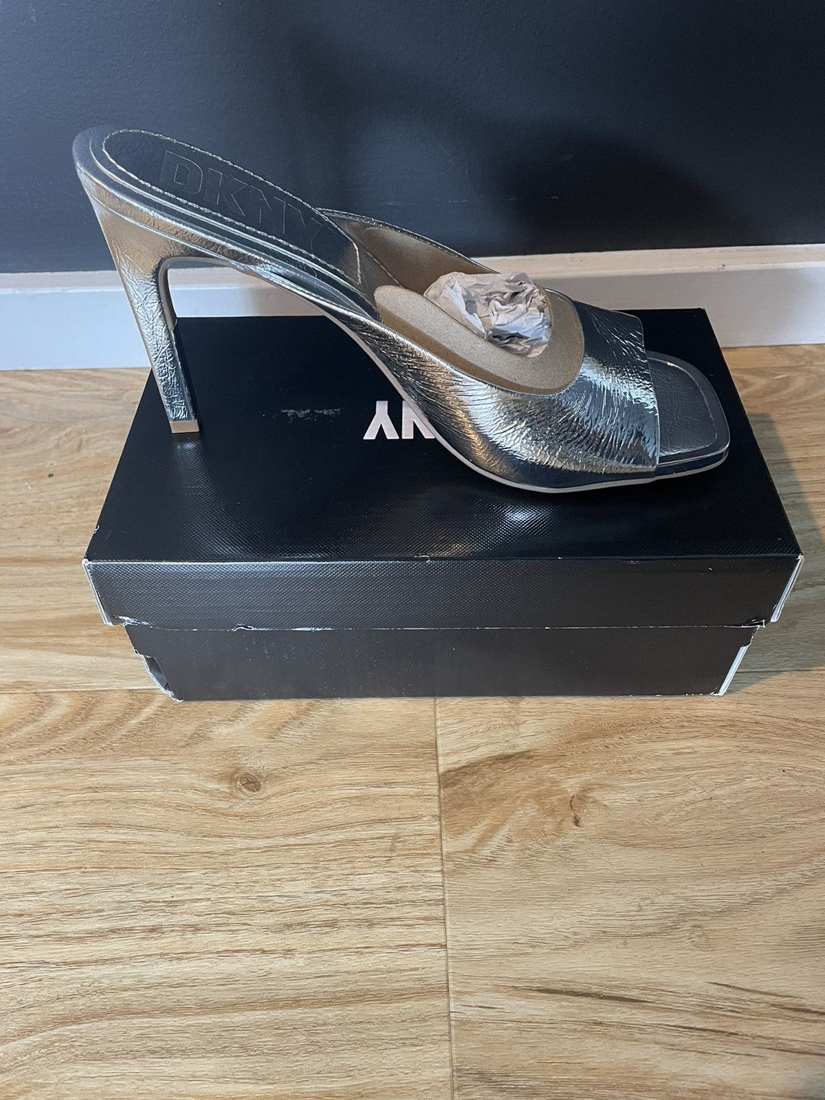 DKNY DKNY Silver Mules/High Sandal Size US 11 / IT 41 - 4 Thumbnail