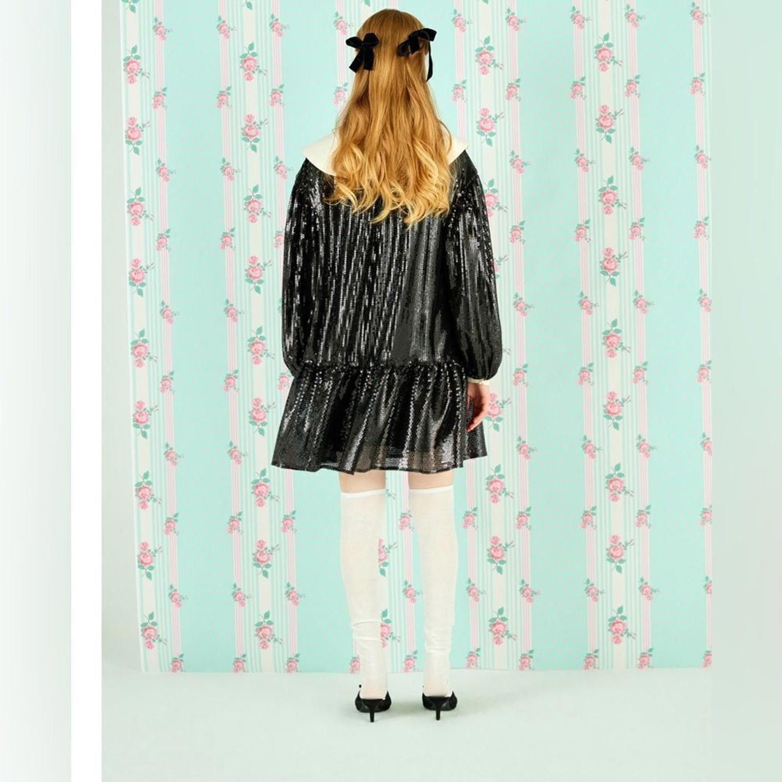 Designer NWT. Johnny Hates Jazz. Black Sequin Dress. Size Small. Size S / US 4 / IT 40 - 2 Thumbnail