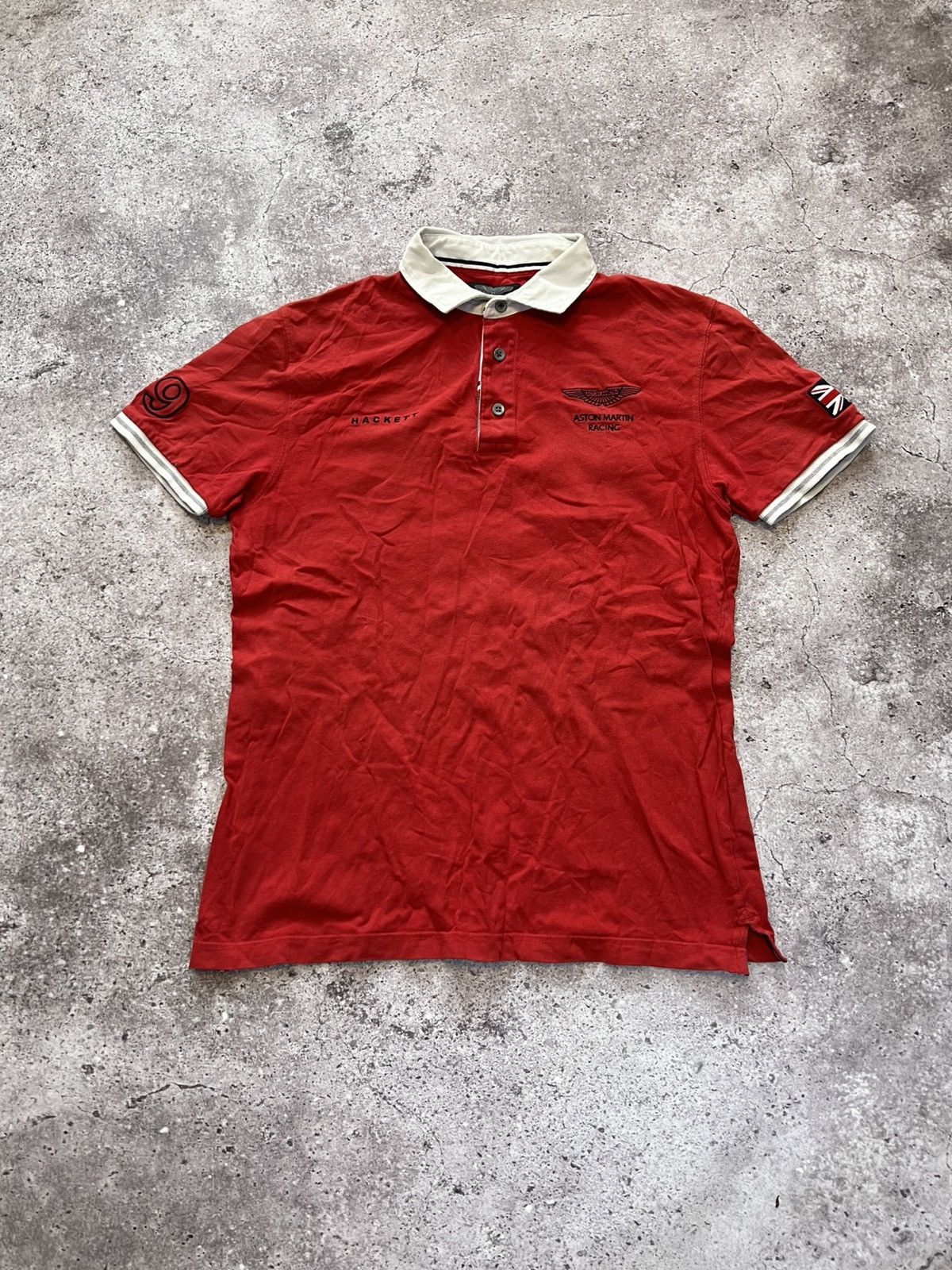 Hackett Vintage Hackett Aston Martin Polo Racing Shirt Size US L / EU 52-54 / 3 - 1 Thumbnail