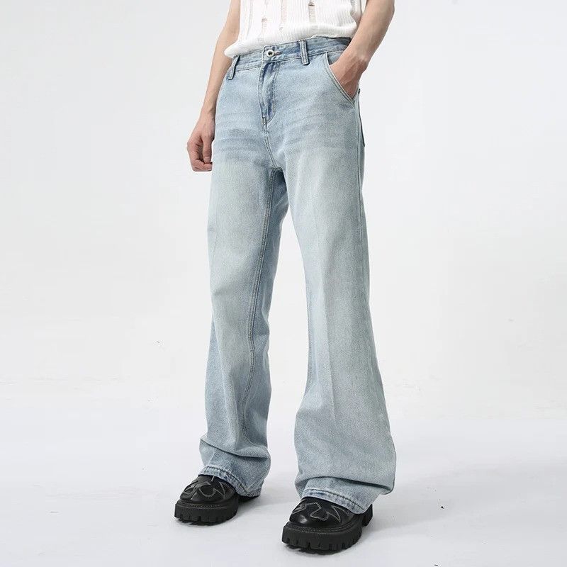 Jean × Vintage Wide Leg Bottom Denim Size US 32 / EU 48 - 2 Thumbnail