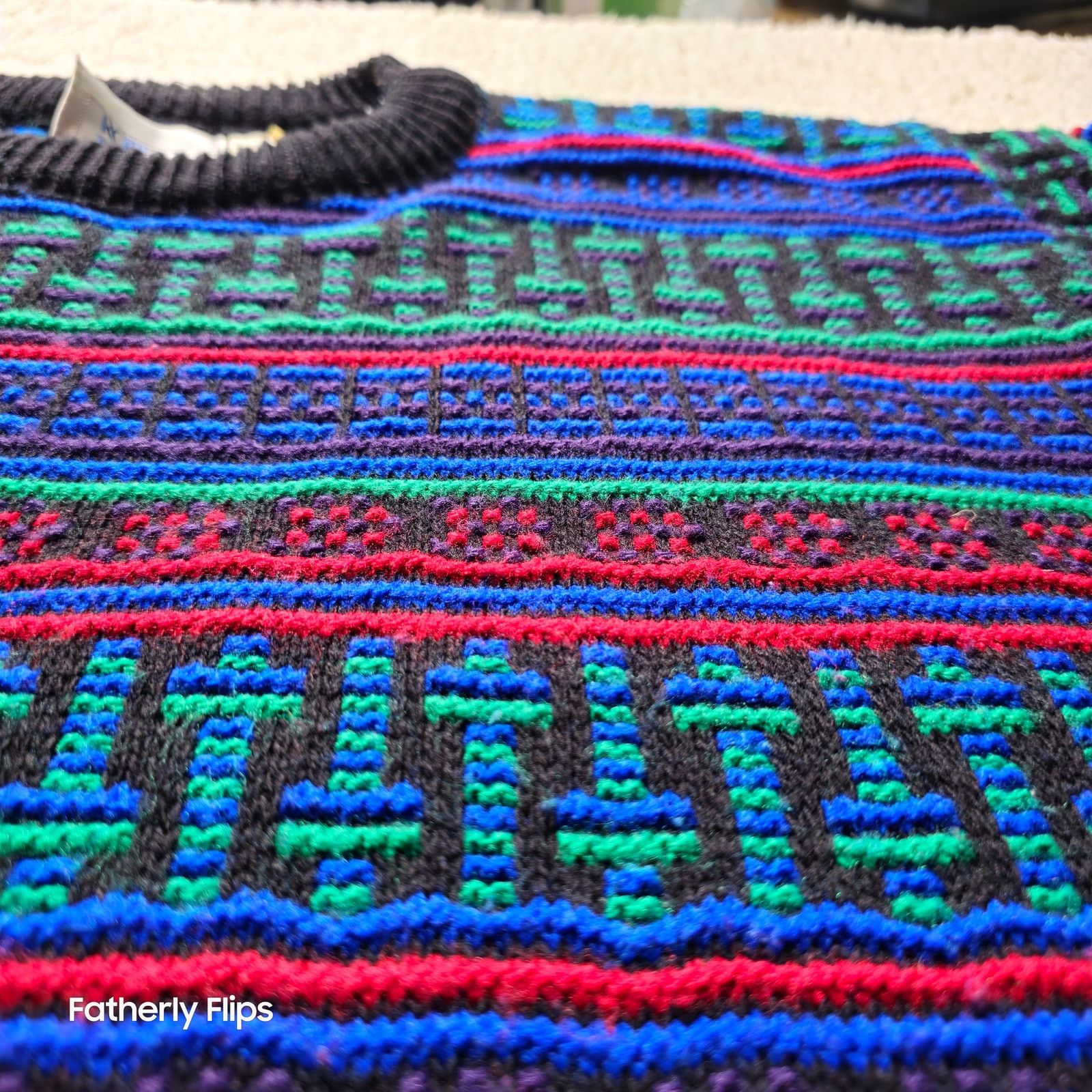 Robert Bruce Vintage Robert Bruce Geometric Knit Sweater Mens M USA Made Size US M / EU 48-50 / 2 - 9 Thumbnail