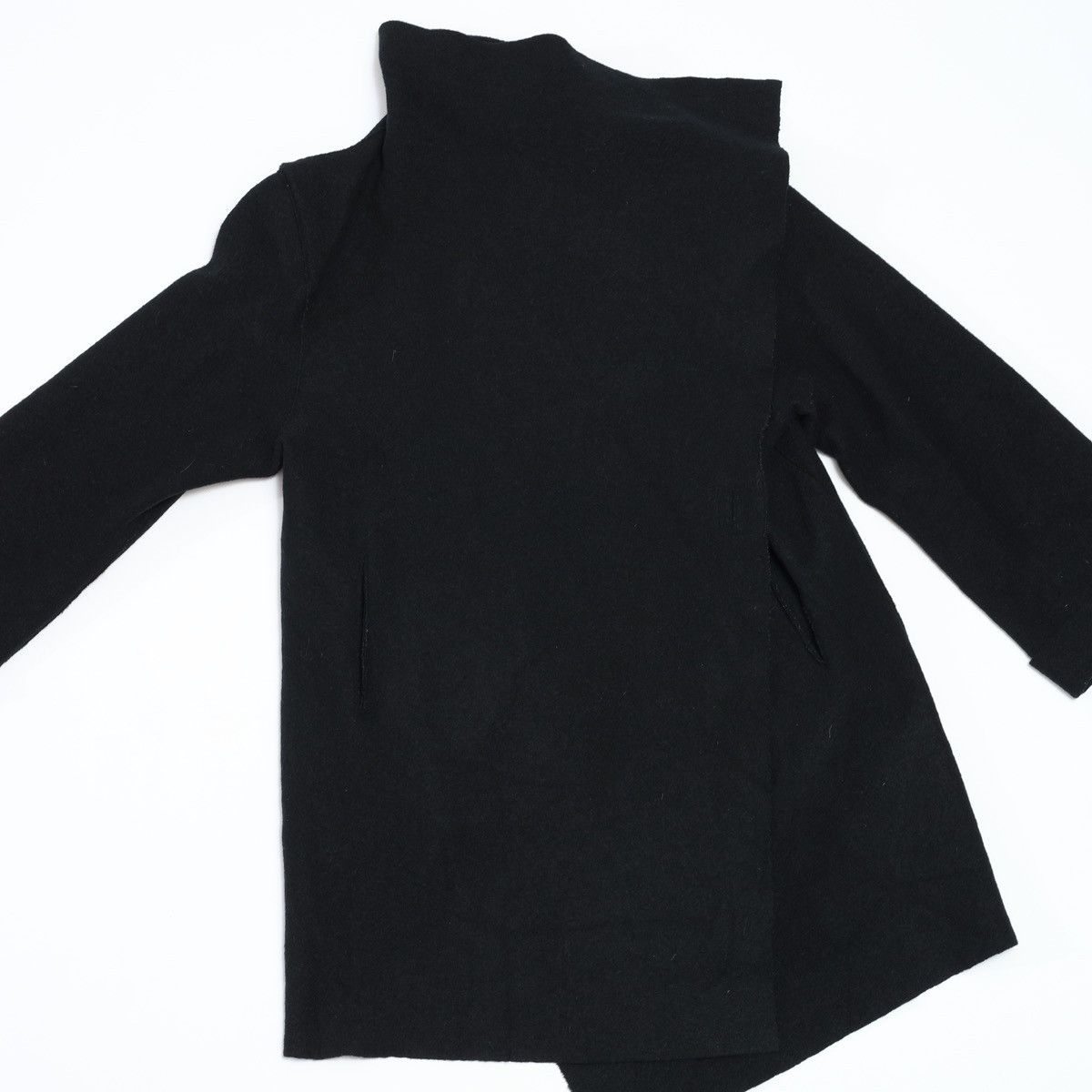OSKA Oska Oversized Boiled Wool Coat Cape Black Size XL / US 12-14 / IT 48-50 - 3 Thumbnail