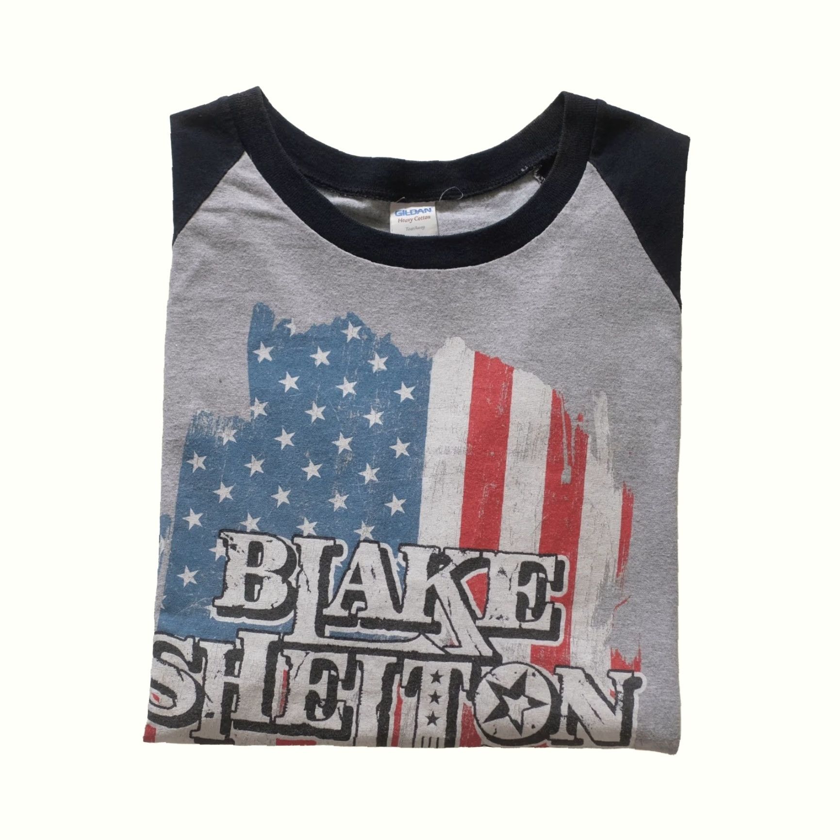 Gildan BLAKE SHELTON Gildan T-Shirt VTG Y2K FLAG Music Tour Rock Baseball Sz XL Mens Black Cotton Crew Neck Short Sleeve 2010-2019 Size US XL / EU 56 / 4 - 2 Thumbnail