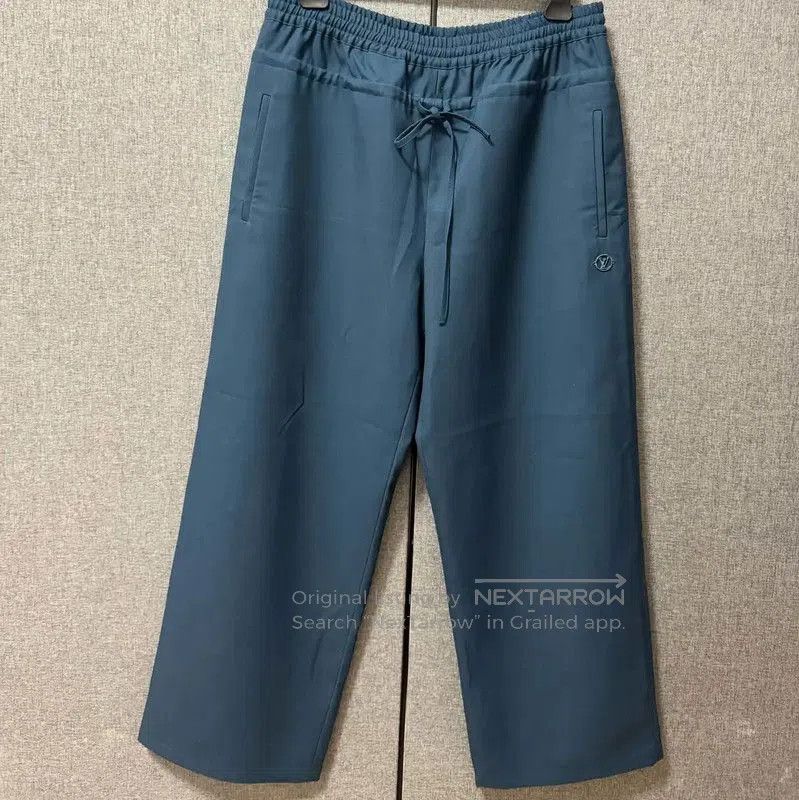 Louis Vuitton Louis Vuitton Blue Wool Logo Embroidered Pants . Size US 36 / EU 52 - 1 Thumbnail