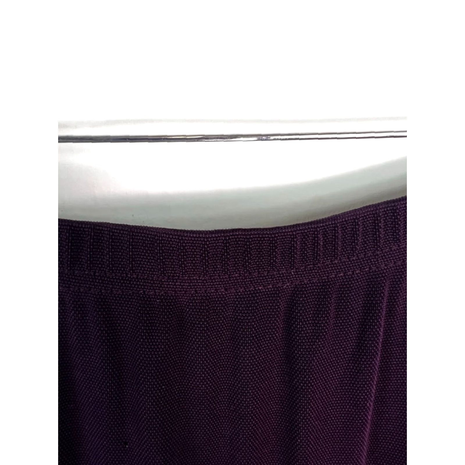 Vintage Picadilly Fashions Skirt Adult Women Purple Knee Length Elastic Waist L Solid Acetate Spandex 90s Workwear/Party/Cocktail Mens? Womens Size 36" / US 14 / IT 50 - 4 Thumbnail