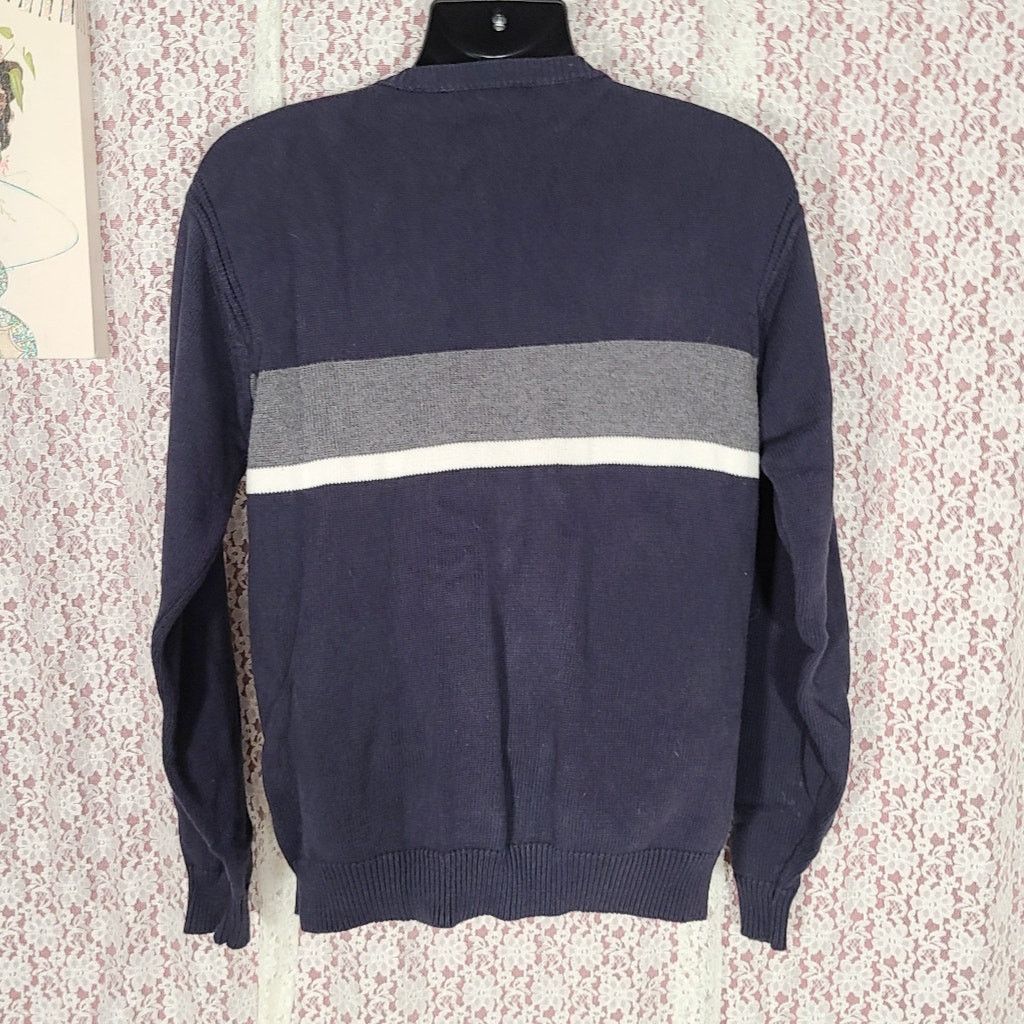 Nautica vintage 90s Nautica navy knit stripped logo sweater size xl Size US XL / EU 56 / 4 - 3 Thumbnail