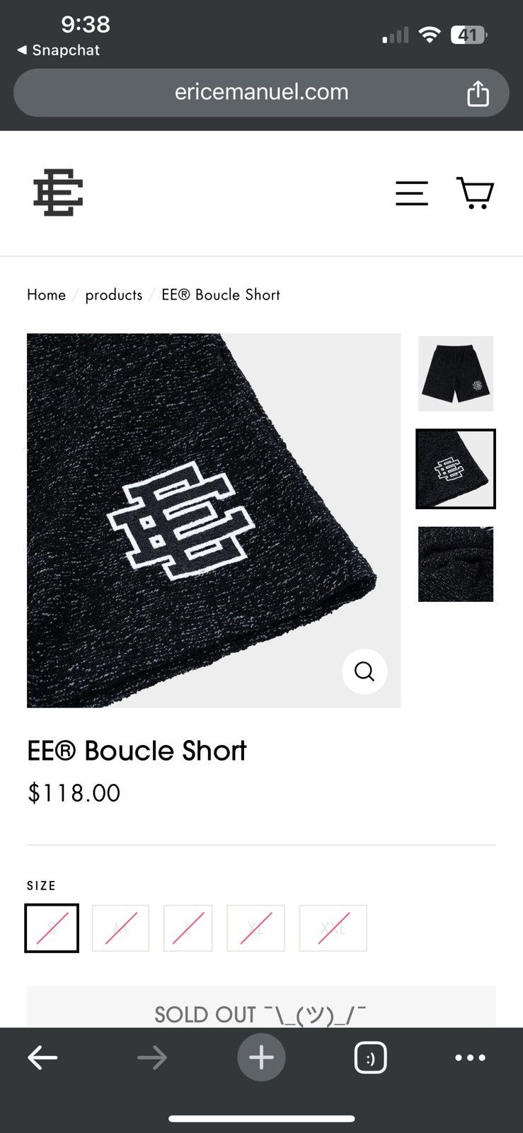 Eric Emanuel Eric Emanuel Black Boucle Limited Release Shorts Medium Size US 30 / EU 46 - 4 Thumbnail