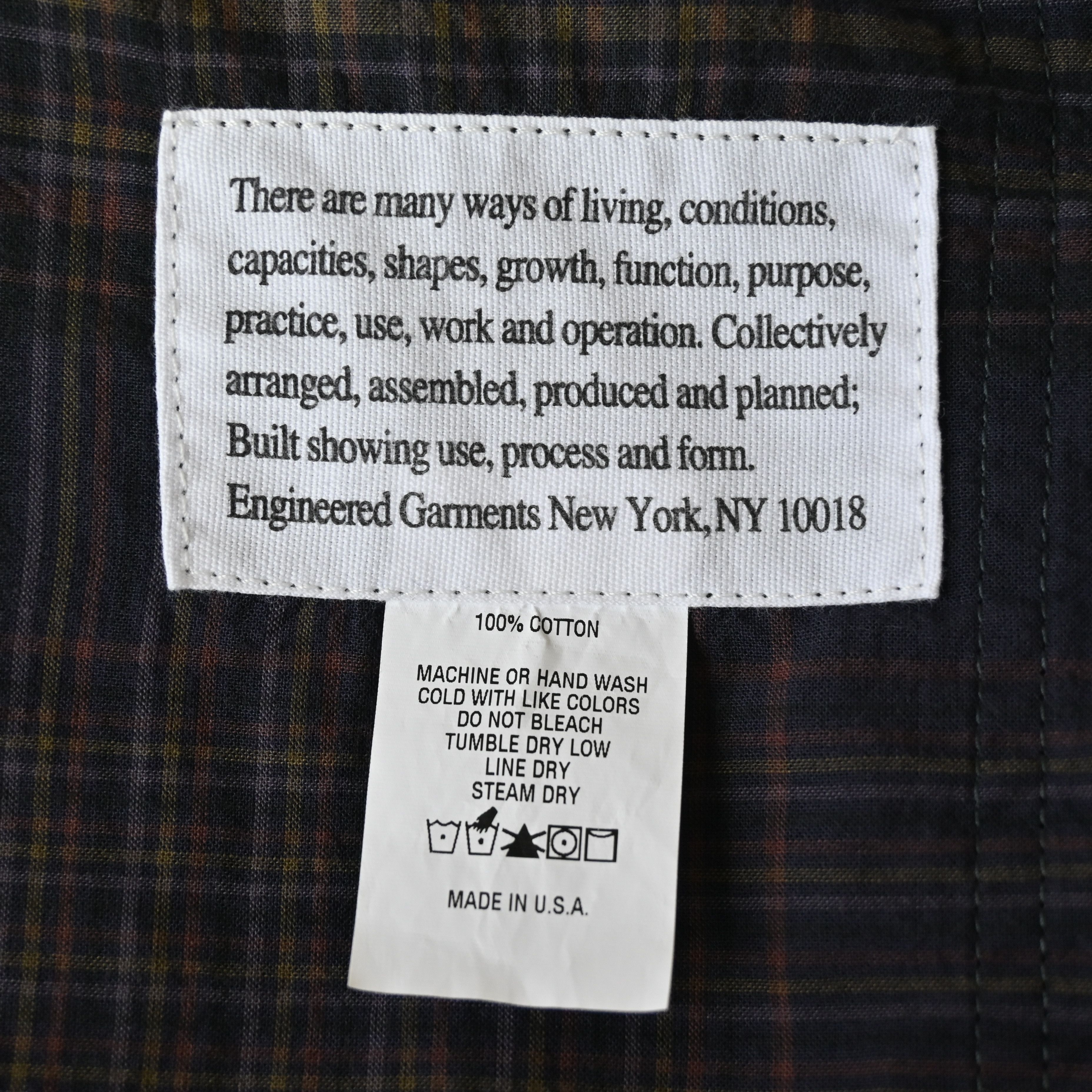 Engineered Garments UNUSED, Engineered Garments fatigue shorts, brown plaid, XS Size US 30 / EU 46 - 9 Thumbnail