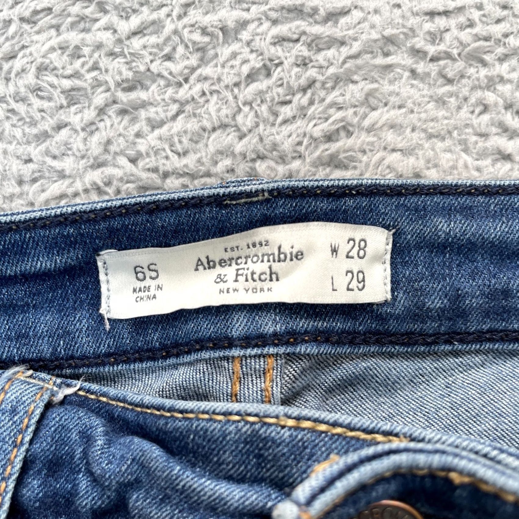 Abercrombie & Fitch Abercrombie And Fitch Womens Jeans 6S Blue Skinny Leg Denim Cotton Logo Stretch Size 28" / US 6 / IT 42 - 3 Thumbnail