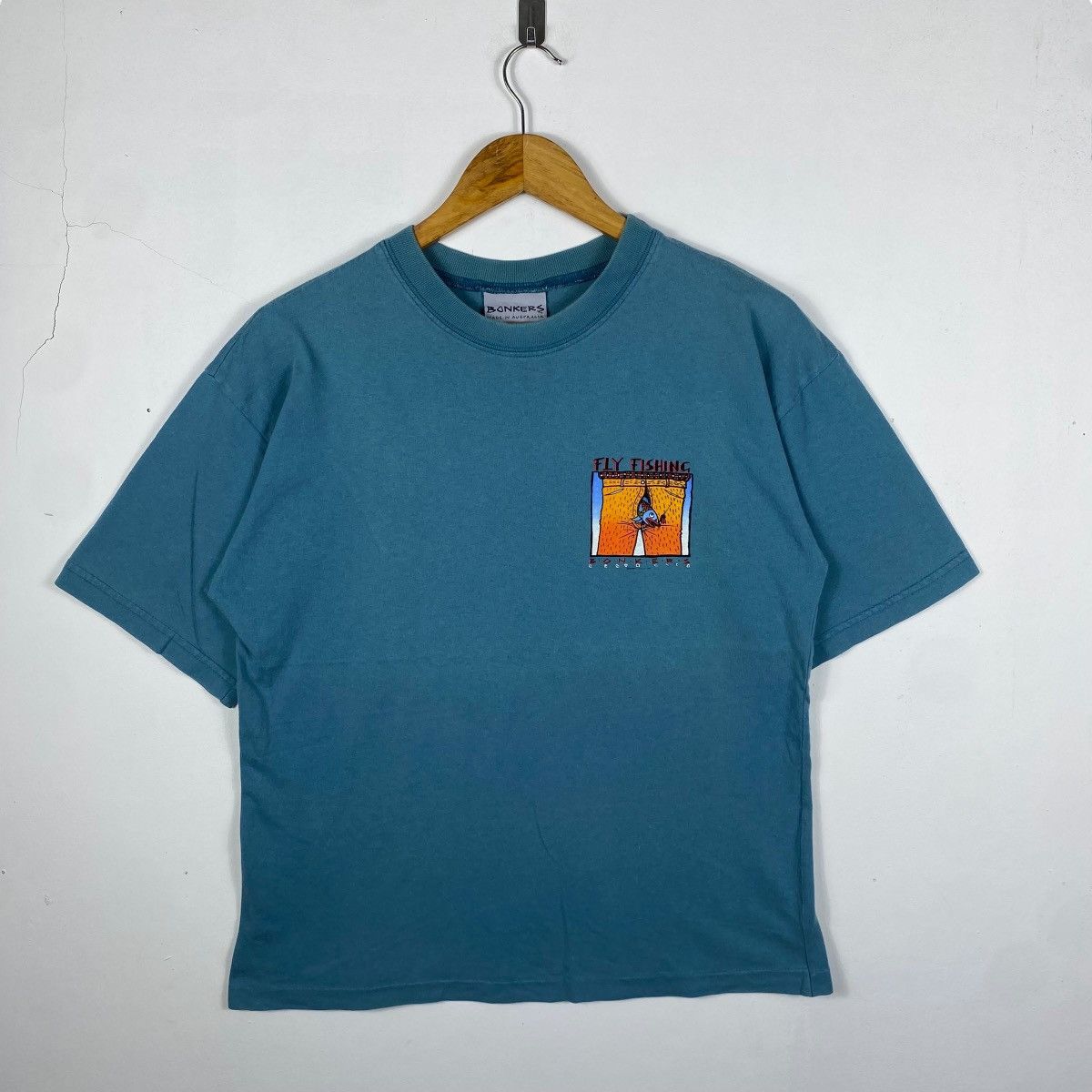 Vintage Vintage 90's Fly Fishing BONKERS CLOTHING Australia Graphic Size US S / EU 44-46 / 1 - 5 Thumbnail