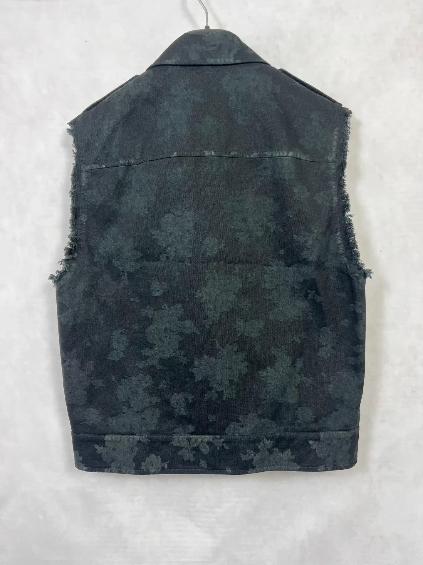 Saint Laurent Paris SLP22ss floral lapel sleeveless denim vest 48 Size US M / EU 48-50 / 2 - 2 Thumbnail