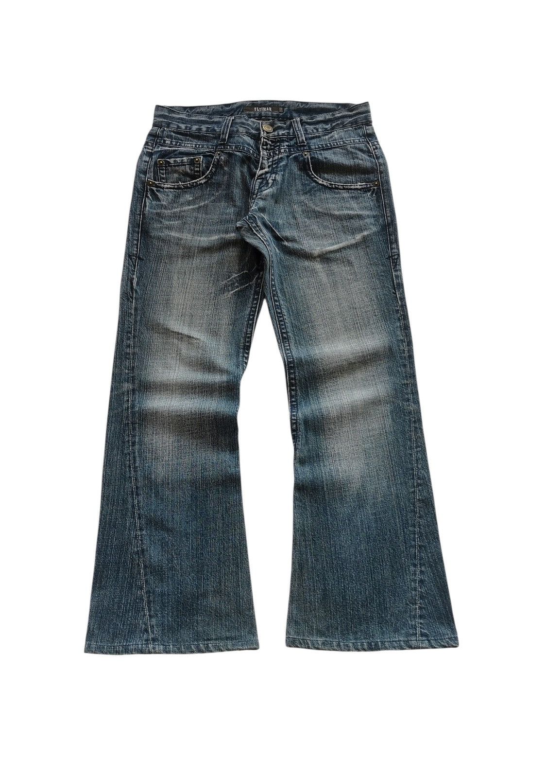 Japanese Brand Ultimax Bootcuts Studded Embroidery Pockets Jeans Size 32x31 Size US 32 / EU 48 - 3 Thumbnail
