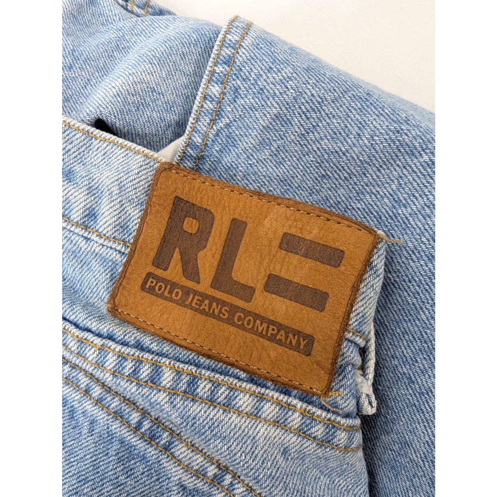 Polo Ralph Lauren VINTAGE Polo Ralph Lauren Polo Jeans Co Jeans Men's 34X32 Relaxed Light Blue Cotton Denim Slim/Relaxed Fit 5-Pocket Logo Size US S / EU 44-46 / 1 - 2 Thumbnail
