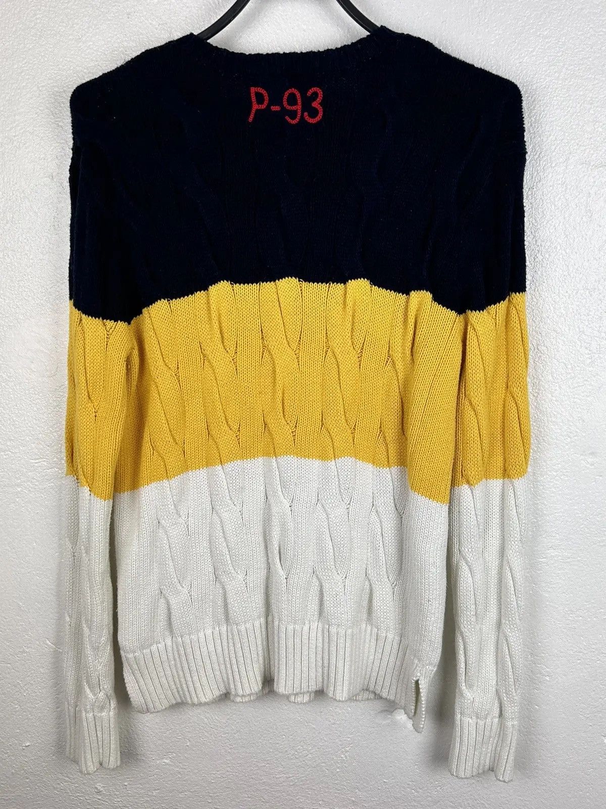 Polo Ralph Lauren Ralph Lauren P-93 Cable Knit Knitwear Striped Sweater Size US S / EU 44-46 / 1 - 5 Thumbnail