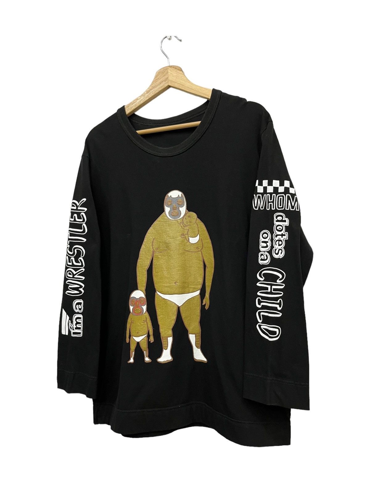 Vintage × WWE 🔥DOPE💥Vintage ”I’M WRESTLER WHOM DOTES ON A CHILD” Shirt Size US M / EU 48-50 / 2 - 4 Thumbnail