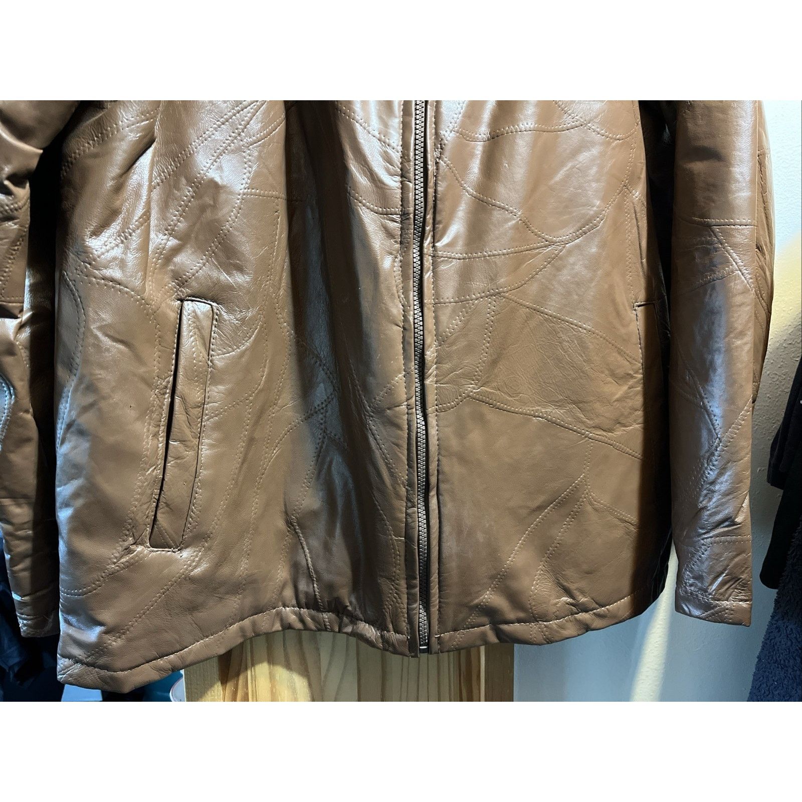 Haband Haband Executive Division XL Brown Leather Jacket Patchwork Size US XL / EU 56 / 4 - 5 Thumbnail