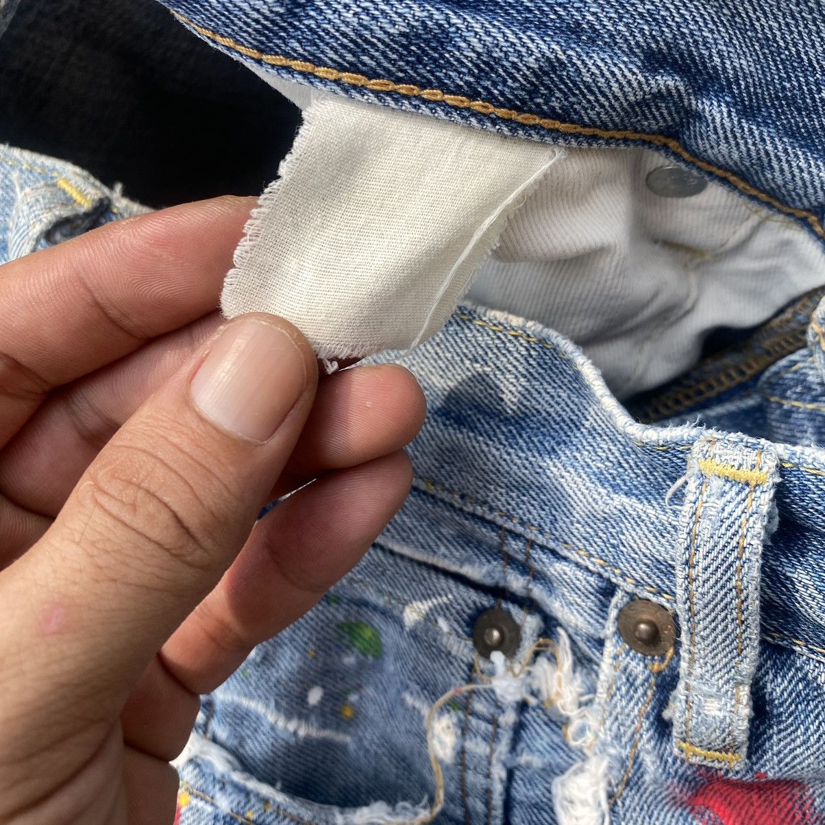 Levi's Vintage Levis 502 “E” Selvedge Splatter Light Denim Jeans Size US 29 - 7 Thumbnail