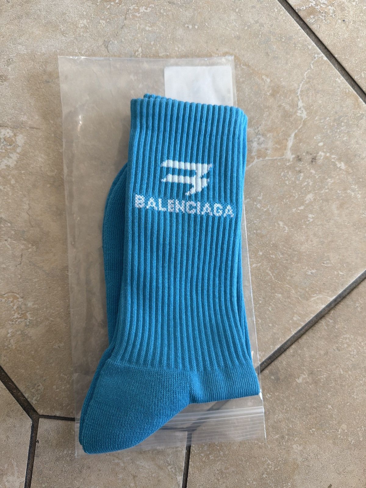 Balenciaga Balenciaga sporty b logo socks blue large 41-43 Size ONE SIZE - 1 Thumbnail