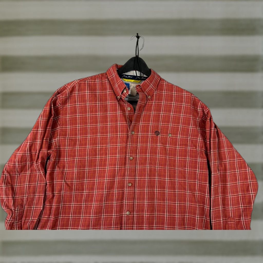 Wrangler Wrangler George Strait Cowboy Cut Button Down Shirt Mens XL Brown Plaid Western Long Sleeve Size US XL / EU 56 / 4 - 1 Thumbnail