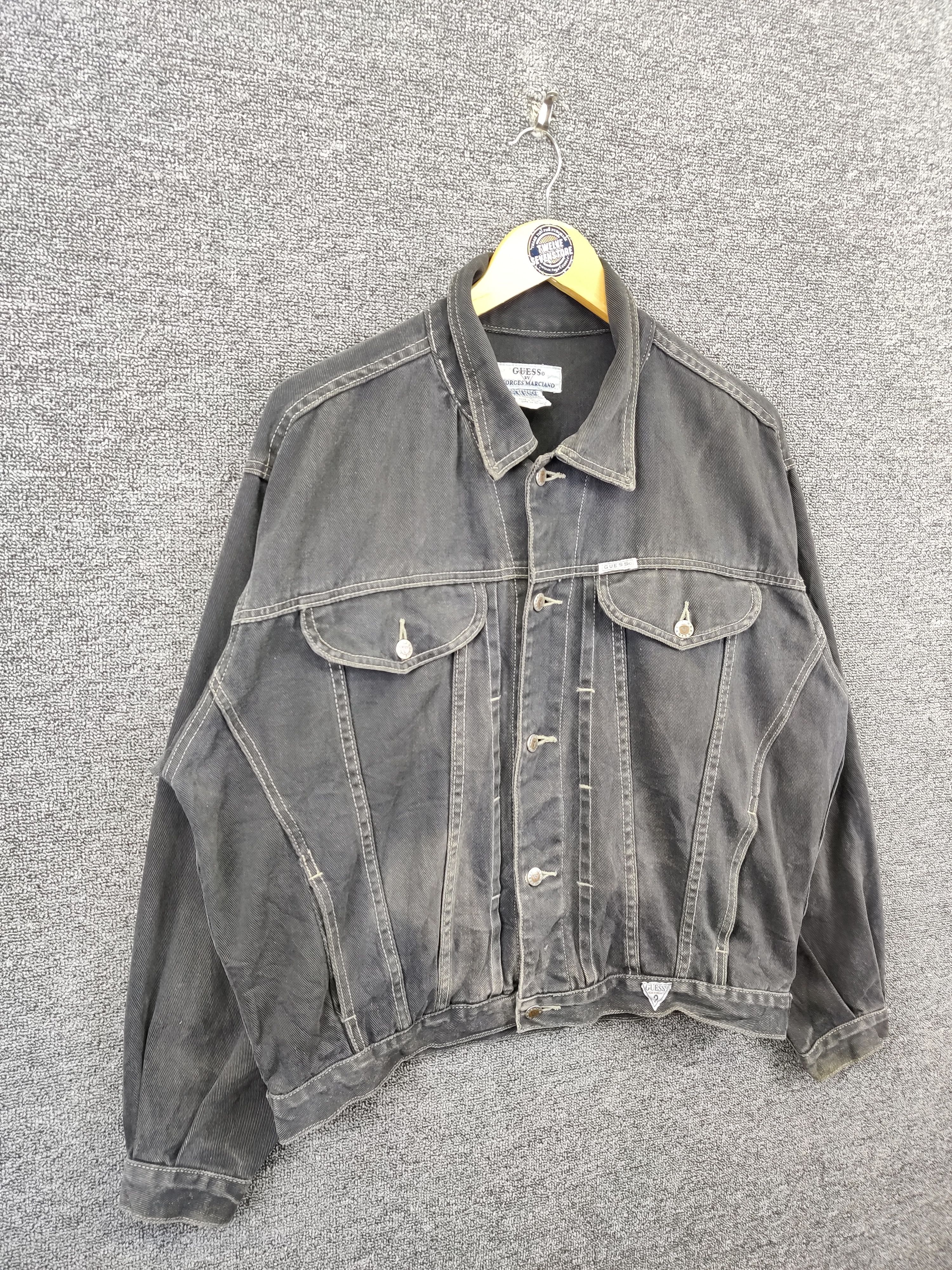 Georges Marciano Vintage 80's Guess Georces Marciano Denim Trucker Jacket Size US XL / EU 56 / 4 - 5 Thumbnail