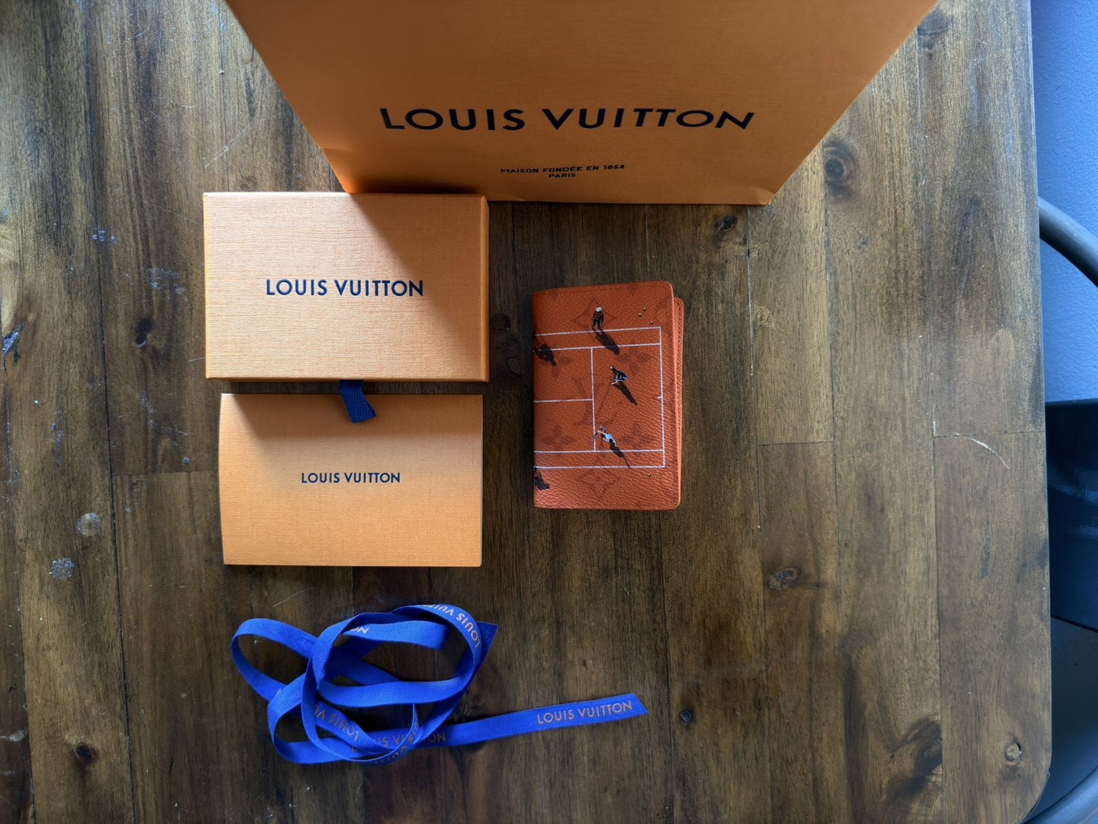 Louis Vuitton LOUIS VUITTON Tennis Pocket Organizer Brick Red