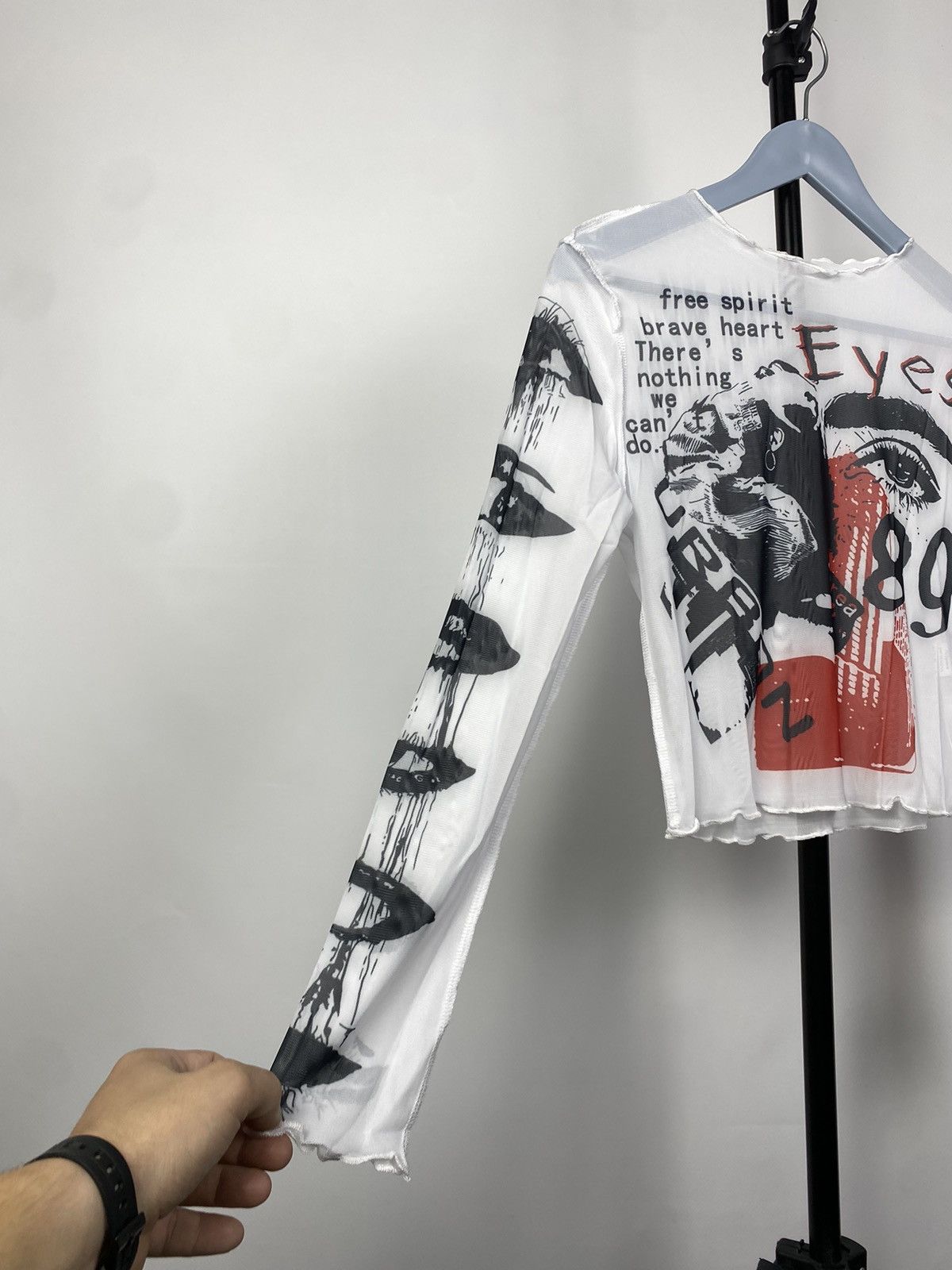 Designer × Japanese Brand Save The Queen Jean Paul Gaultier Style Mesh Top Blouses Size M / US 6-8 / IT 42-44 - 4 Thumbnail