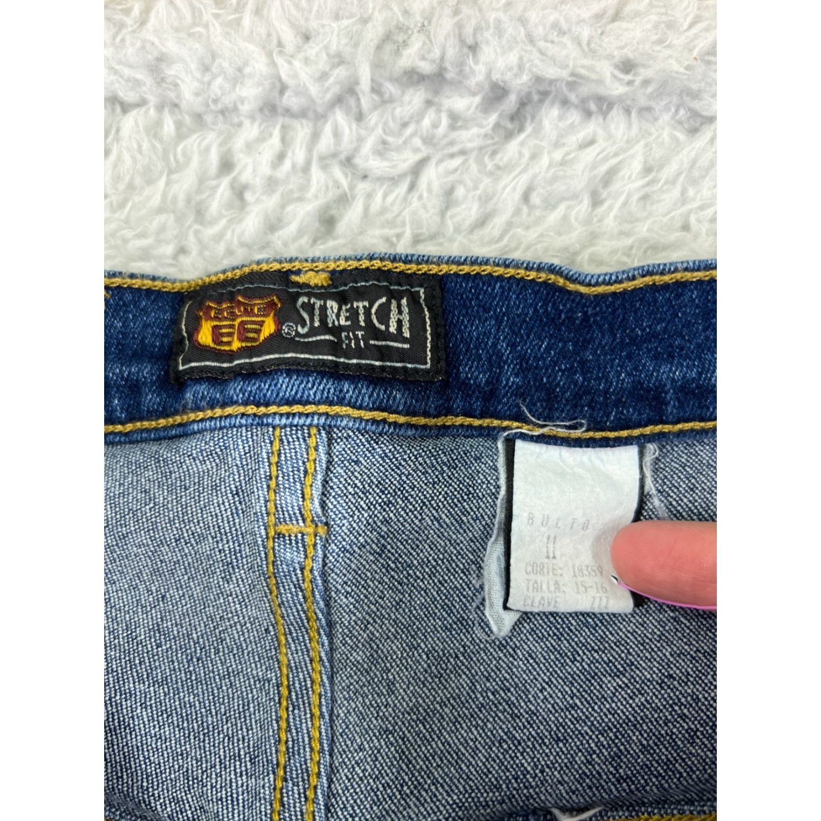 Route 66 VINTAGE Route 66 Jeans Teens Juniors High Rise 23x28 Denim Blue Slim Tapered 90s 5-Pocket Jeans Mens Womens Girls Size 36" / US 14 / IT 50 - 6 Thumbnail