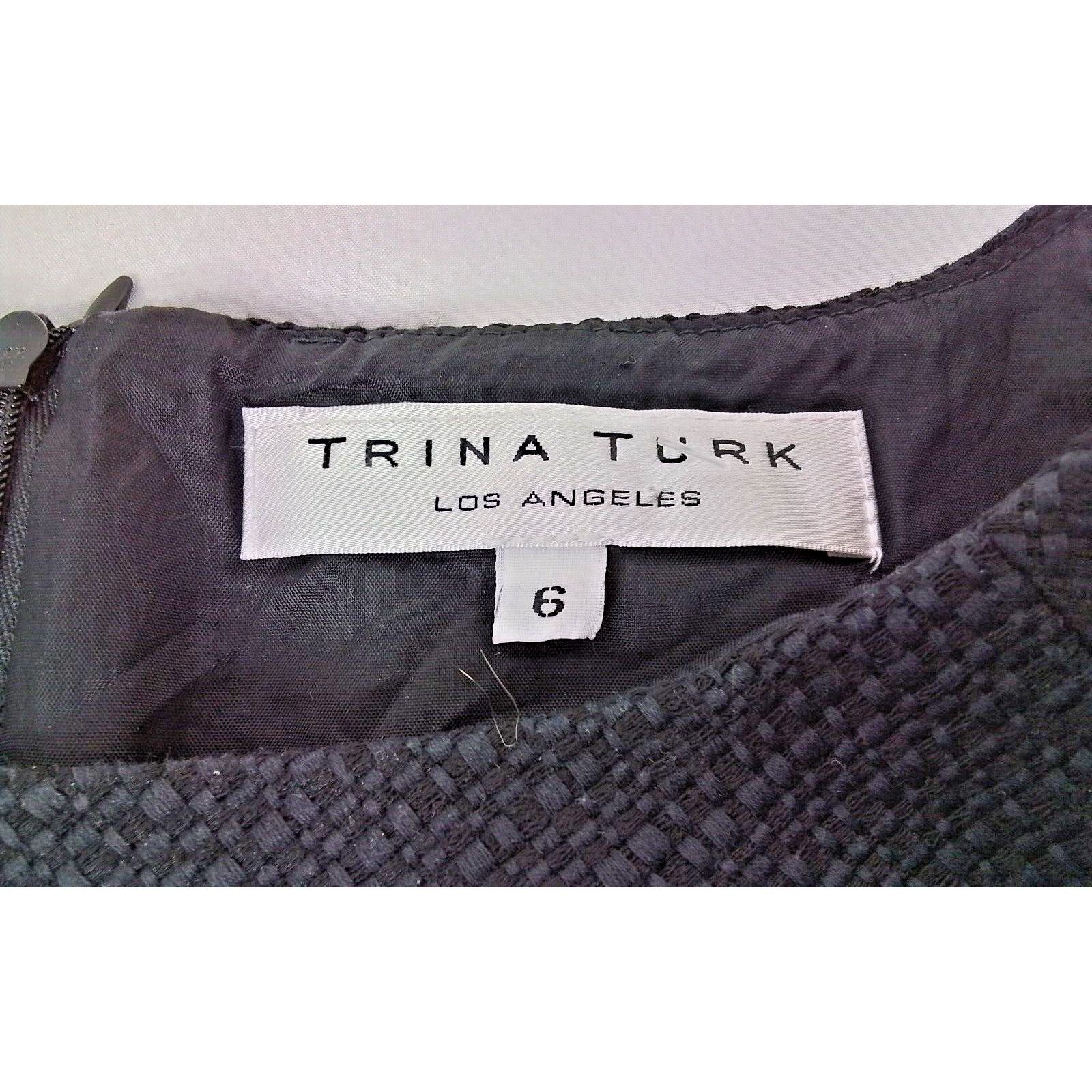 Trina Turk Trina Turk Dress Women's 6 Black w/ Gold Metal Detail Size M / US 6-8 / IT 42-44 - 5 Thumbnail