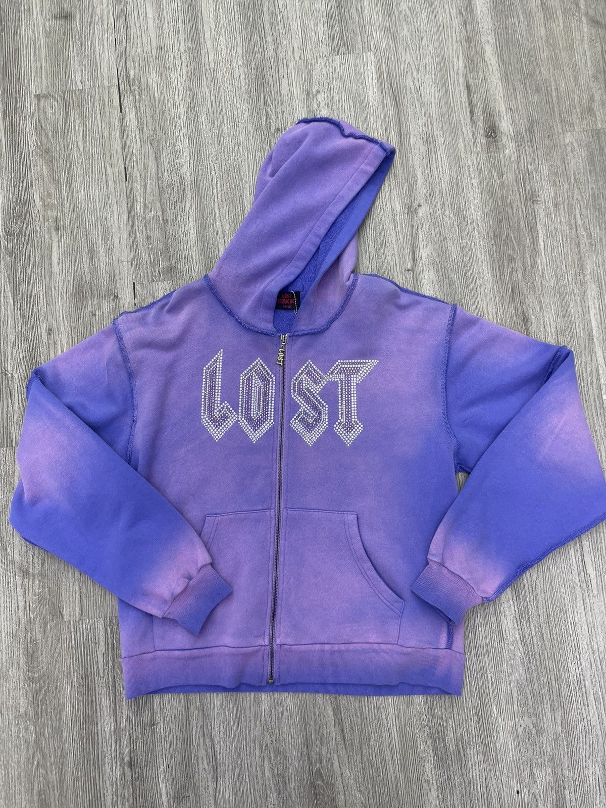 LOST INTRICACY Lost intricacy Rhinestone zip up hoodie (pulple) Size US L / EU 52-54 / 3 - 1 Thumbnail