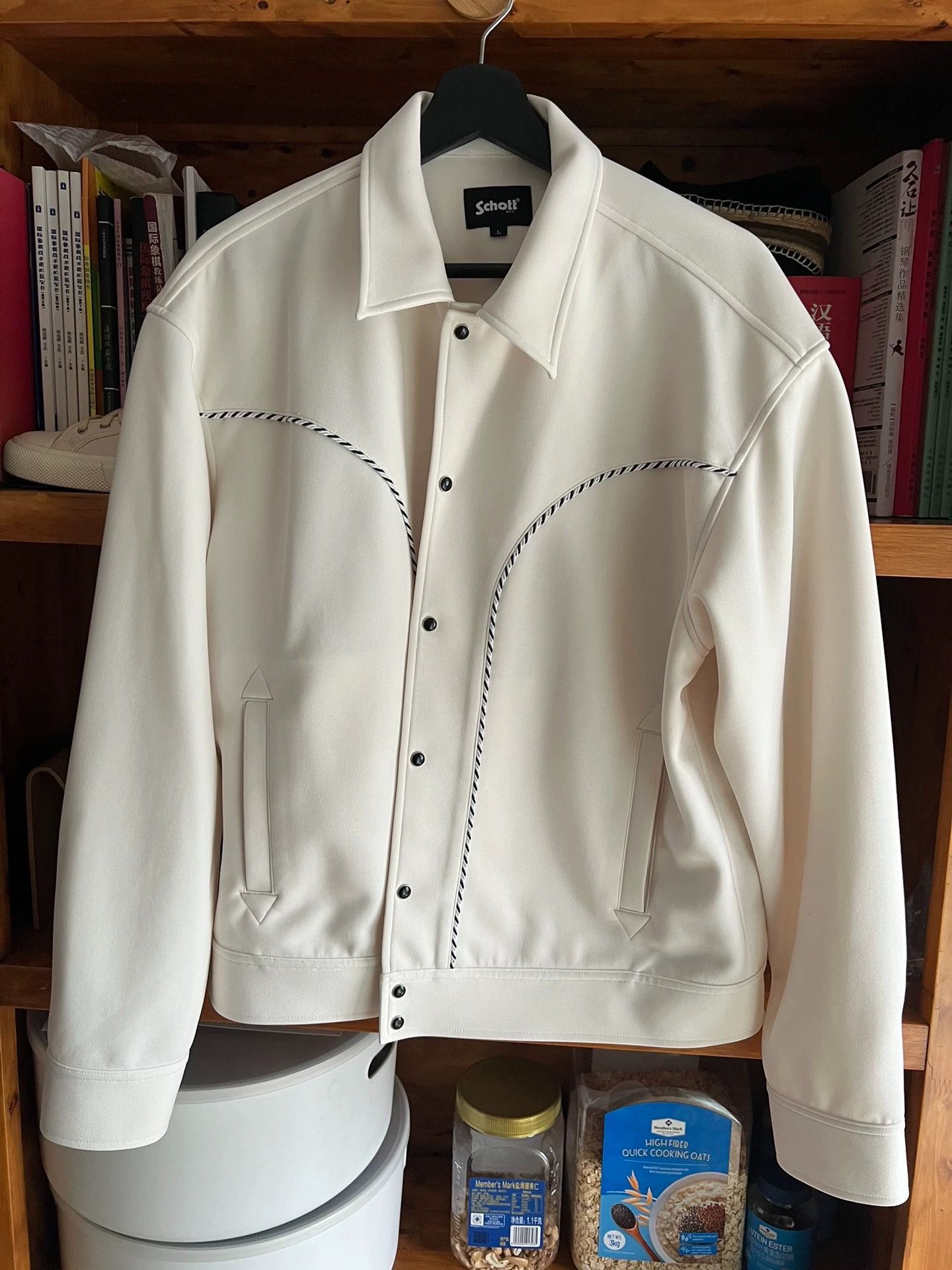 Schott Schott Vintage Gem Button Casual Suit Cream Fall/Winter Size US L / EU 52-54 / 3 - 3 Thumbnail