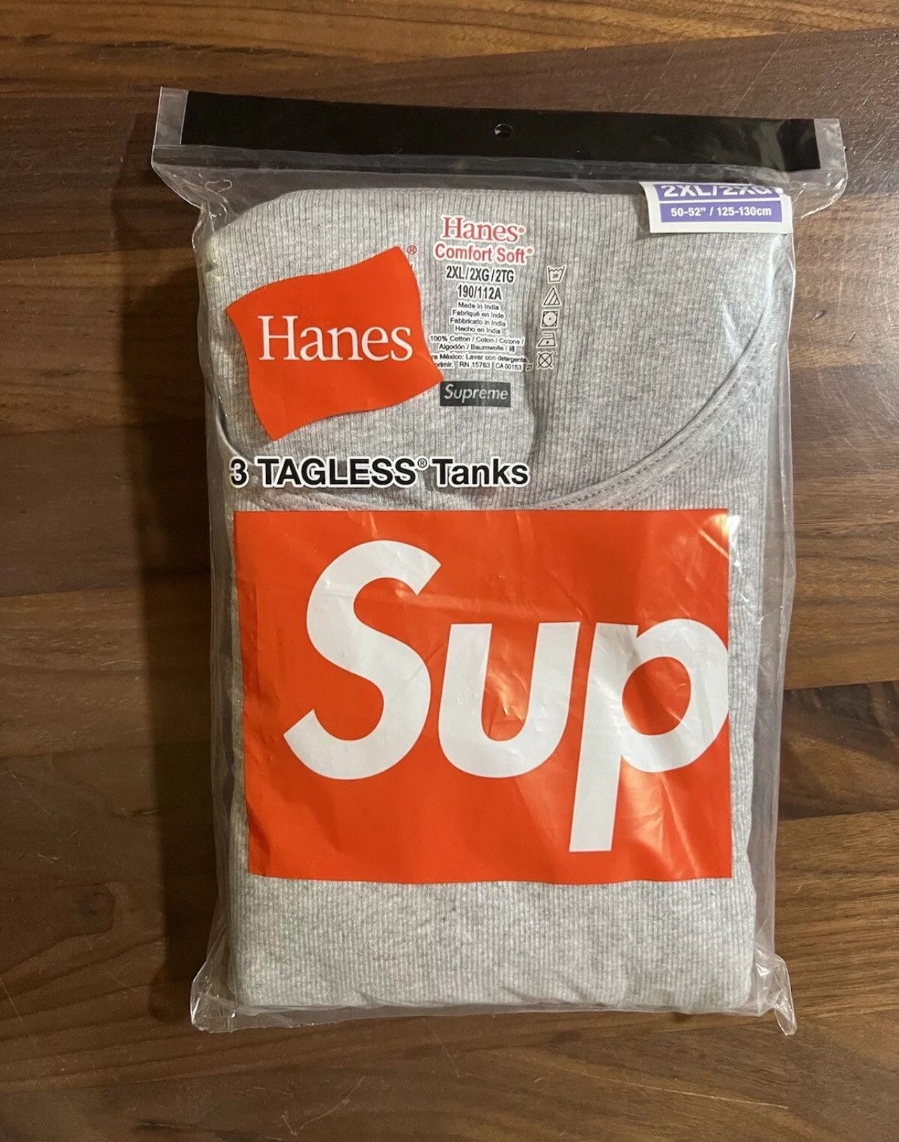 Supreme Supreme x Hanes Tank Tops (3 Pack) Heather Grey Size XXL Size US XXL / EU 58 / 5 - 2 Thumbnail
