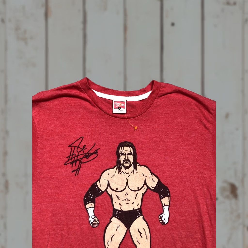 Vintage Homage Shirt Mens Large Red Wrestler Graphic Autograph Tee Soft Tri Blend Size US L / EU 52-54 / 3 - 1 Thumbnail