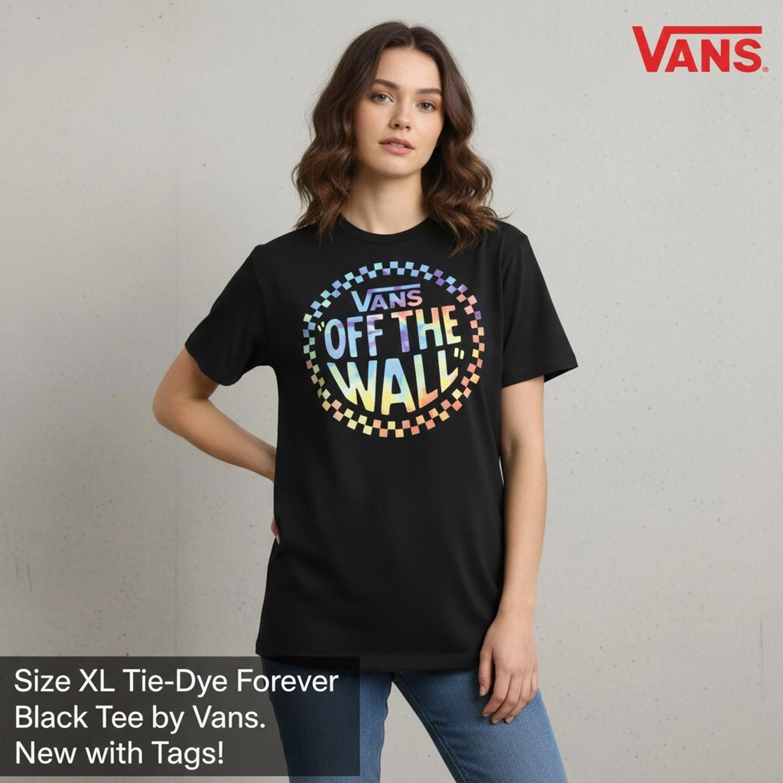 Vans Vans XL Tie-Dye Forever Black Tee Size ONE SIZE - 2 Thumbnail