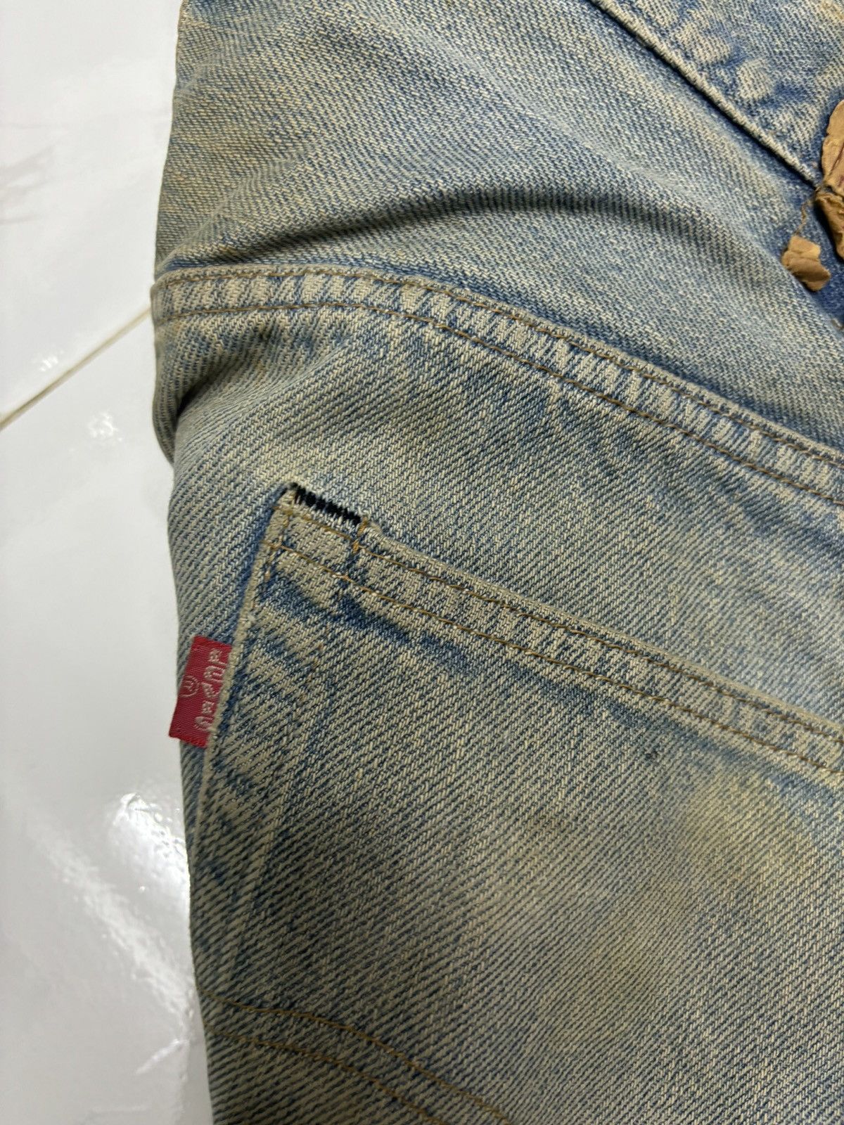 Levi's 🔥LEVIS 501 BUTTON 6 SELVEDGE DENIM SHORT JEANS Size US 36 / EU 52 - 11 Thumbnail