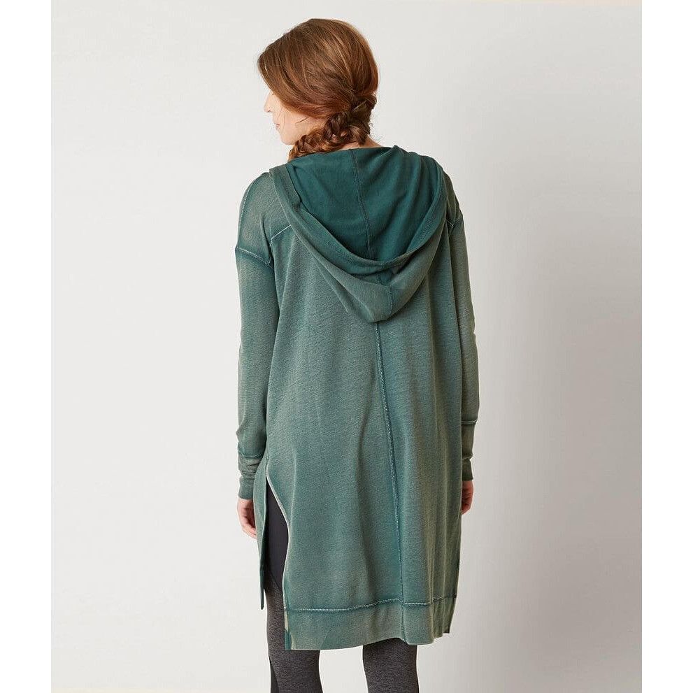 Free People RARE Free People Distressed Green V-Neck Hooded Tunic S | Bo Size S / US 4 / IT 40 - 7 Thumbnail