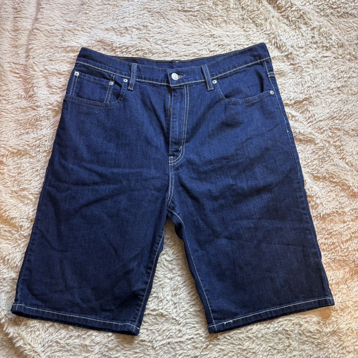 Levi's Vintage Levi’s 569 Jean Shorts Dark Wash Baggy Denim W34 Size US 34 / EU 50 - 3 Thumbnail