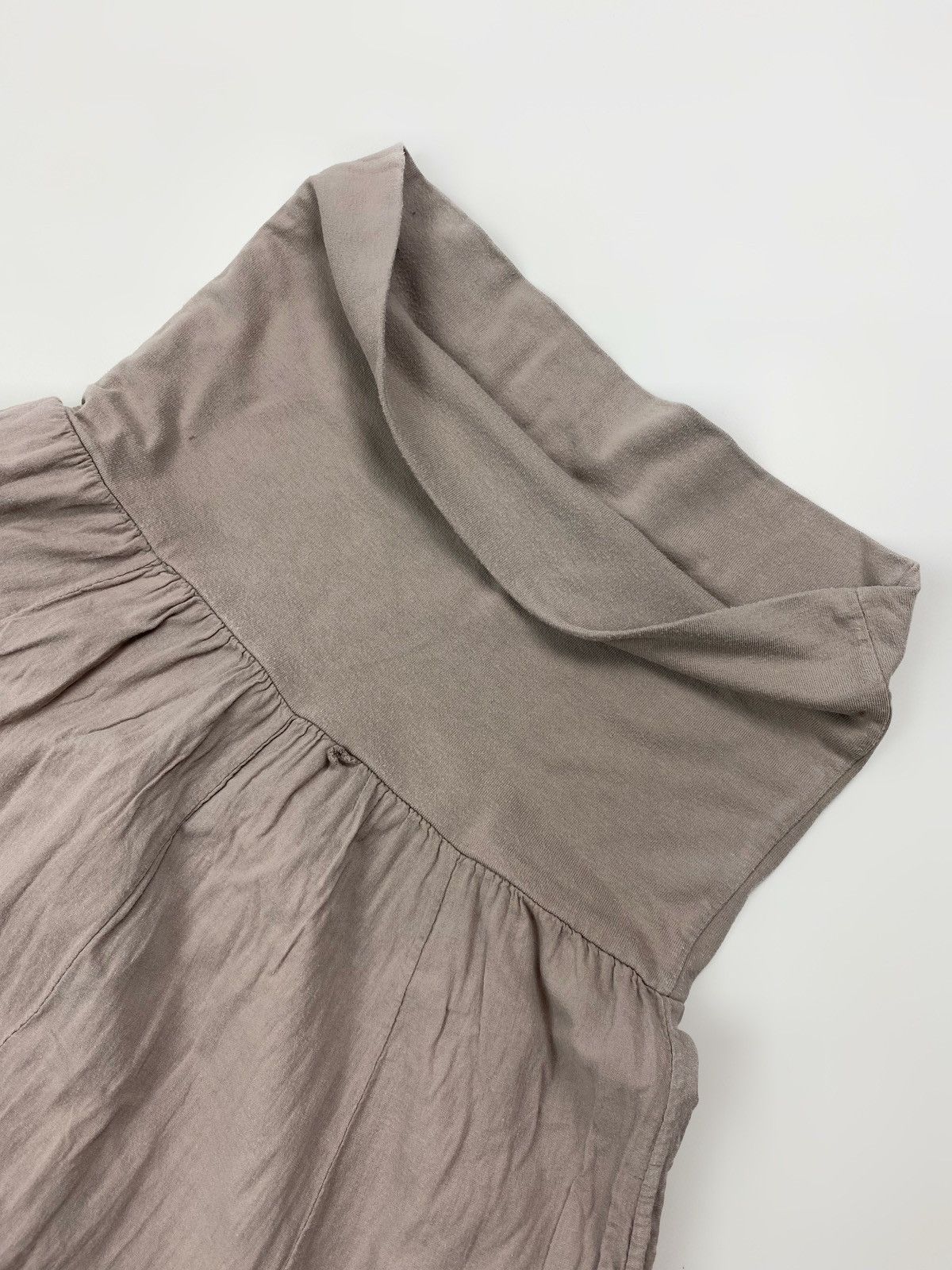 Vintage Y2K Vintage Fairycore Boho Taupe Cotton Maxi Skirt Size 28" / US 6 / IT 42 - 3 Thumbnail