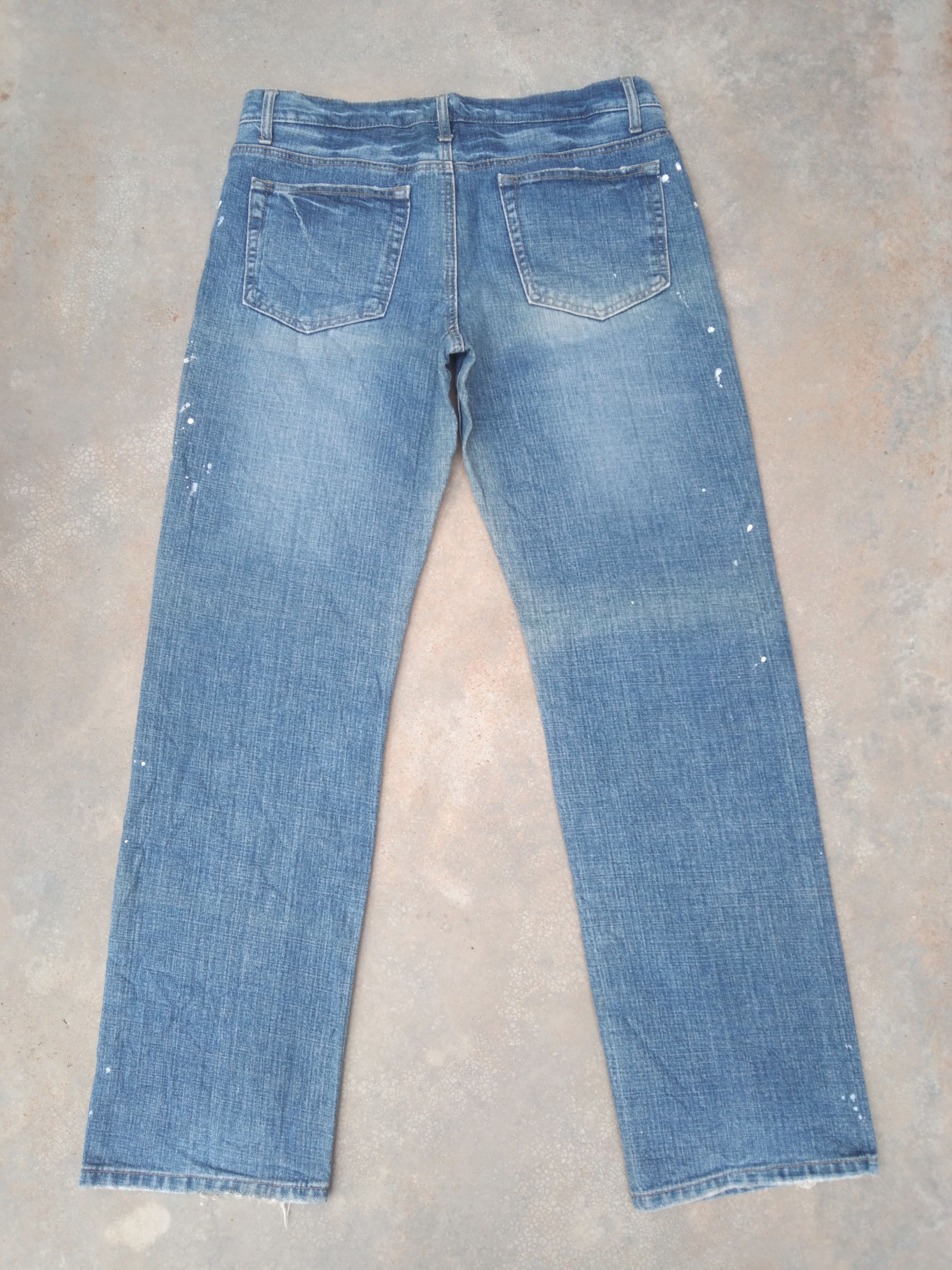 Japanese Brand × Jean × Vintage Vintage Retro Painter Straight Leg Distressed Jeans 34x31 Size US 34 / EU 50 - 2 Thumbnail
