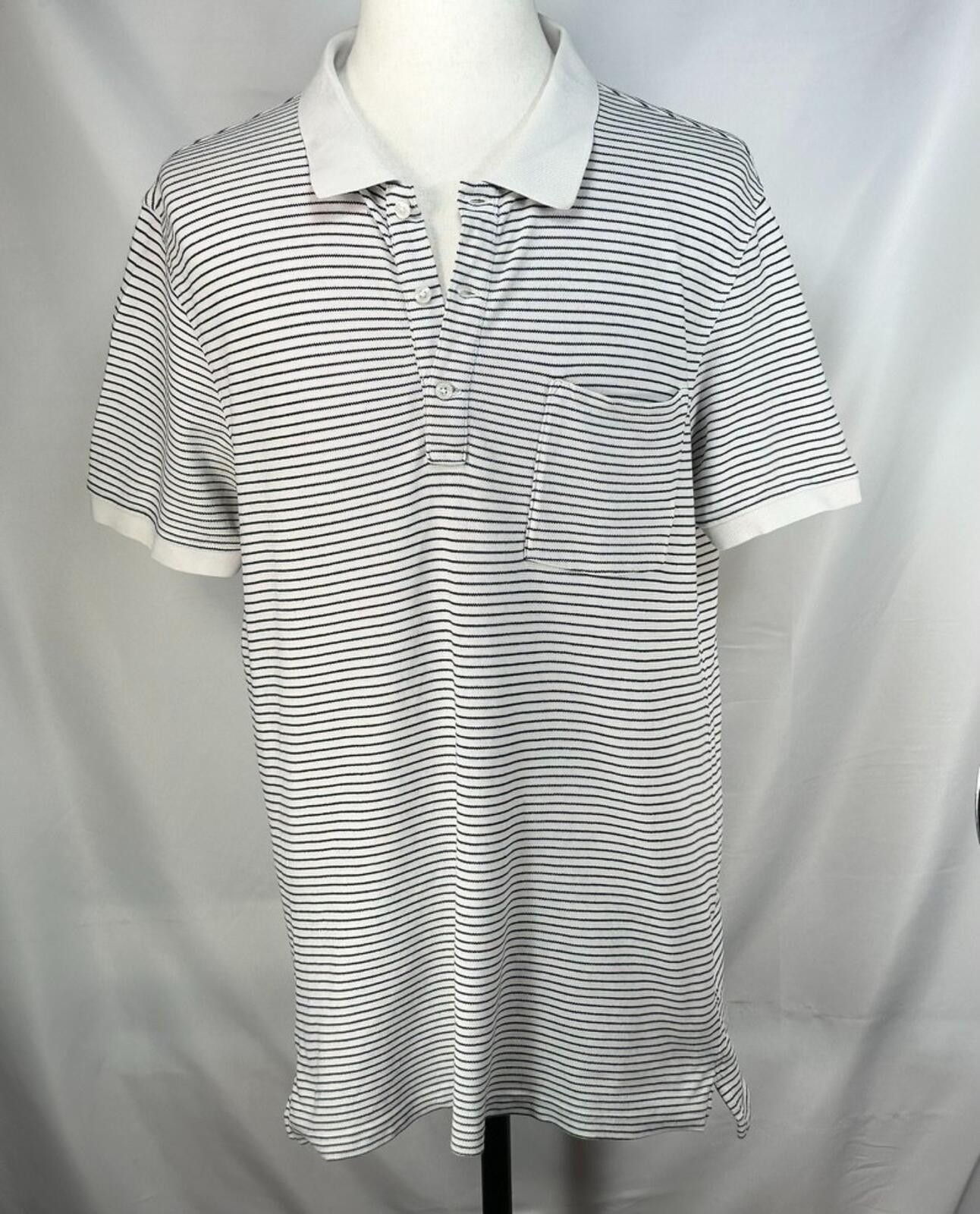 Jos. A. Bank J Crew 1/4 Button Stretch Pique Polo Shirt White Mens XL Size US M / EU 48-50 / 2 - 1 Thumbnail