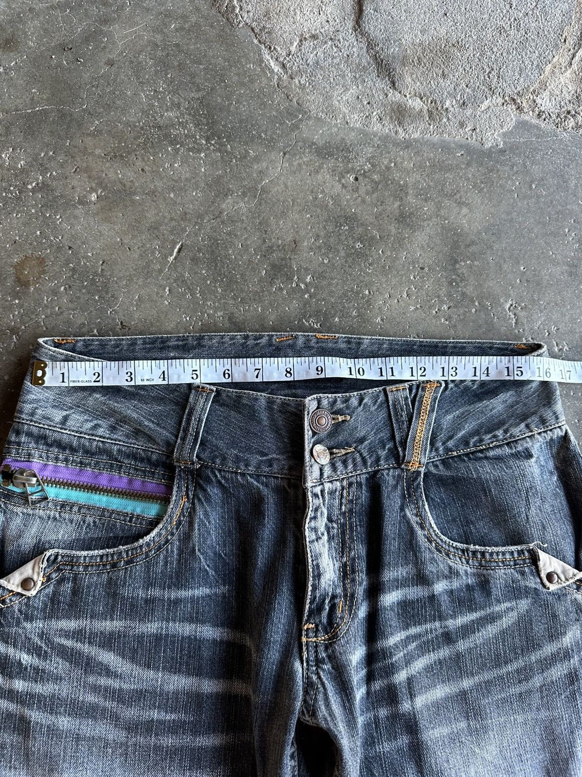 Japanese Brand VINTAGE ROOT THREE JEANS STORM BLACK WASHED RARE DENIM PANTS Size US 32 / EU 48 - 9 Thumbnail