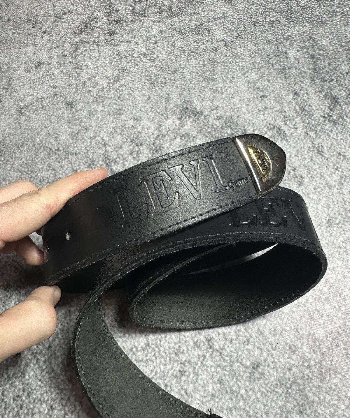 Levi's Y2K Vintage Levi Logo Belts Streetwear Leather USA Rare VTg Size ONE SIZE - 2 Thumbnail