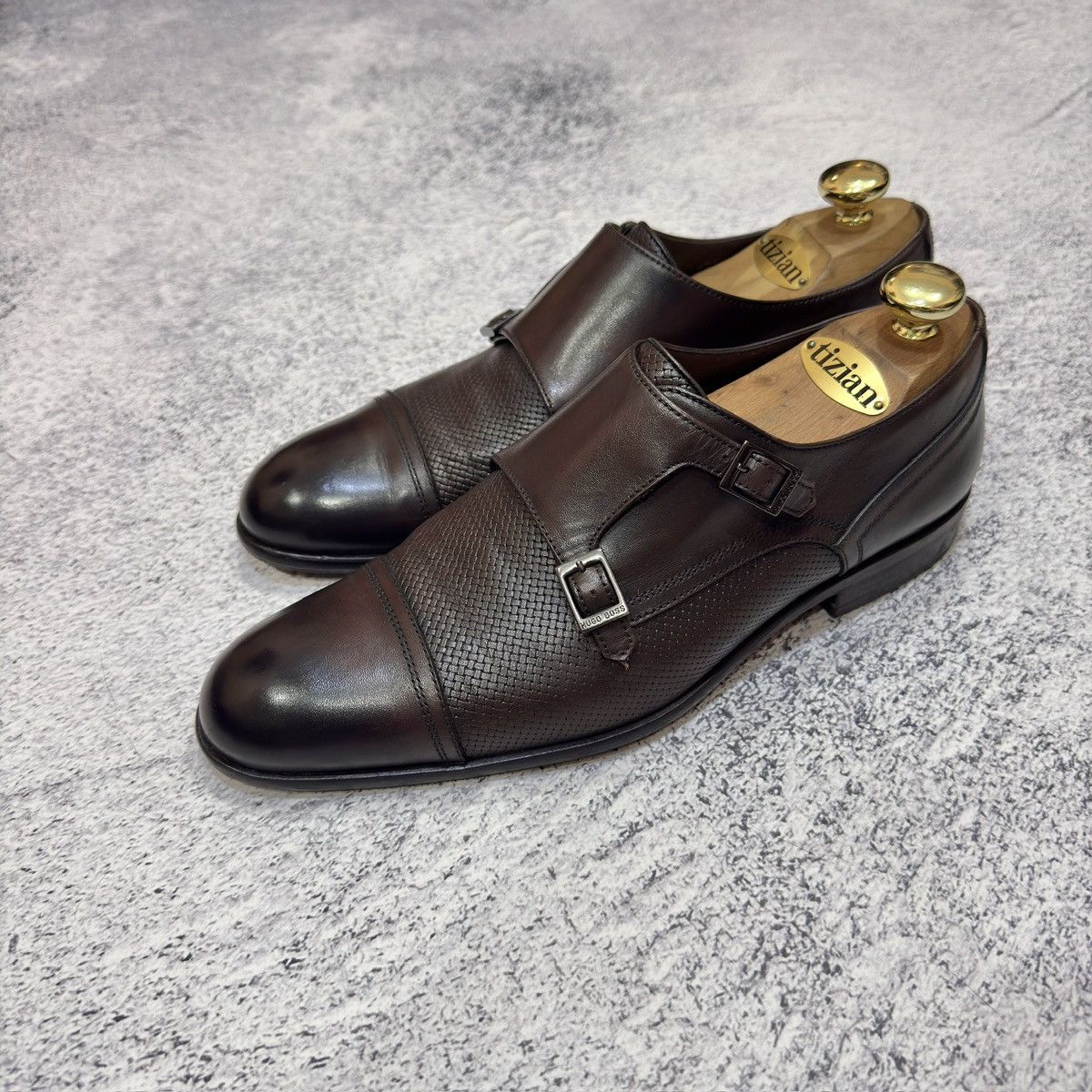 Hugo Boss Hugo Boss Dark Brown Welted Double Monk Shoes US9 UK8 EU42 Size US 9 / EU 42 - 1 Thumbnail